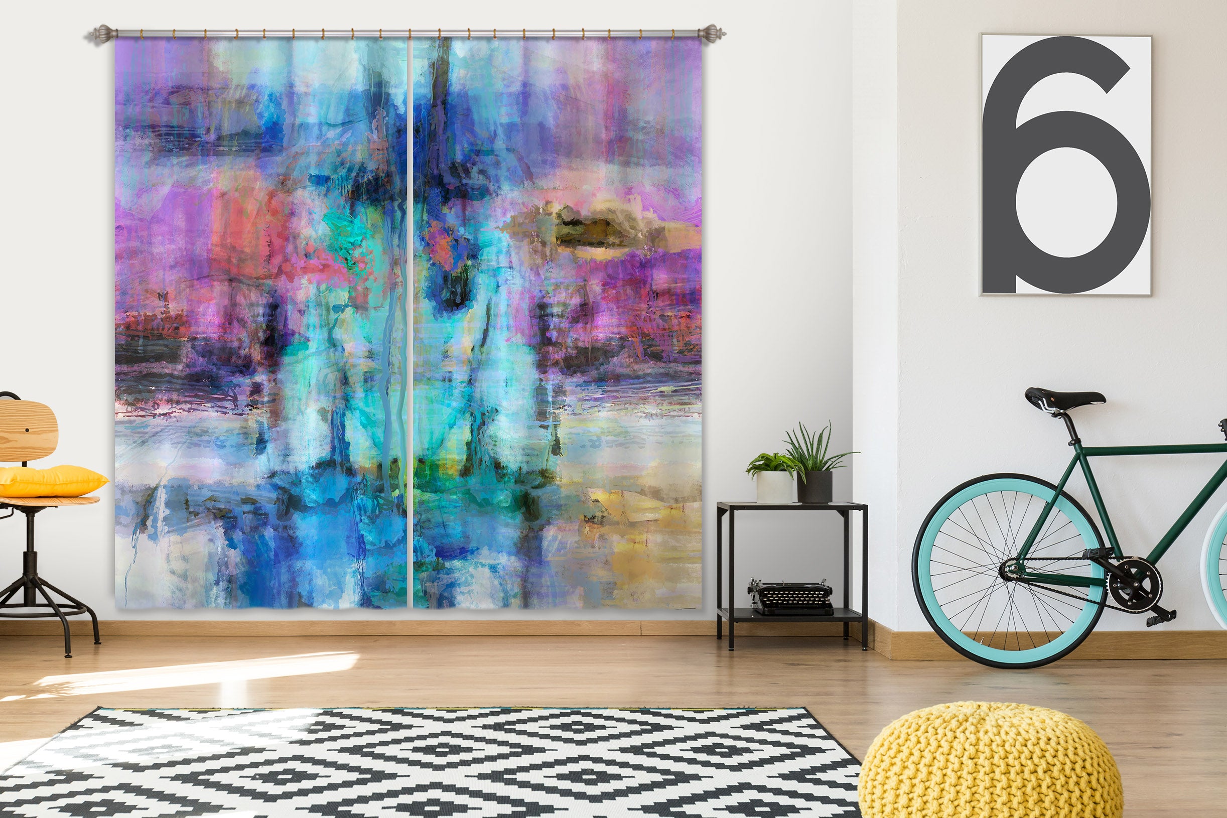 3D Blue Sea 224 Michael Tienhaara Curtain Curtains Drapes