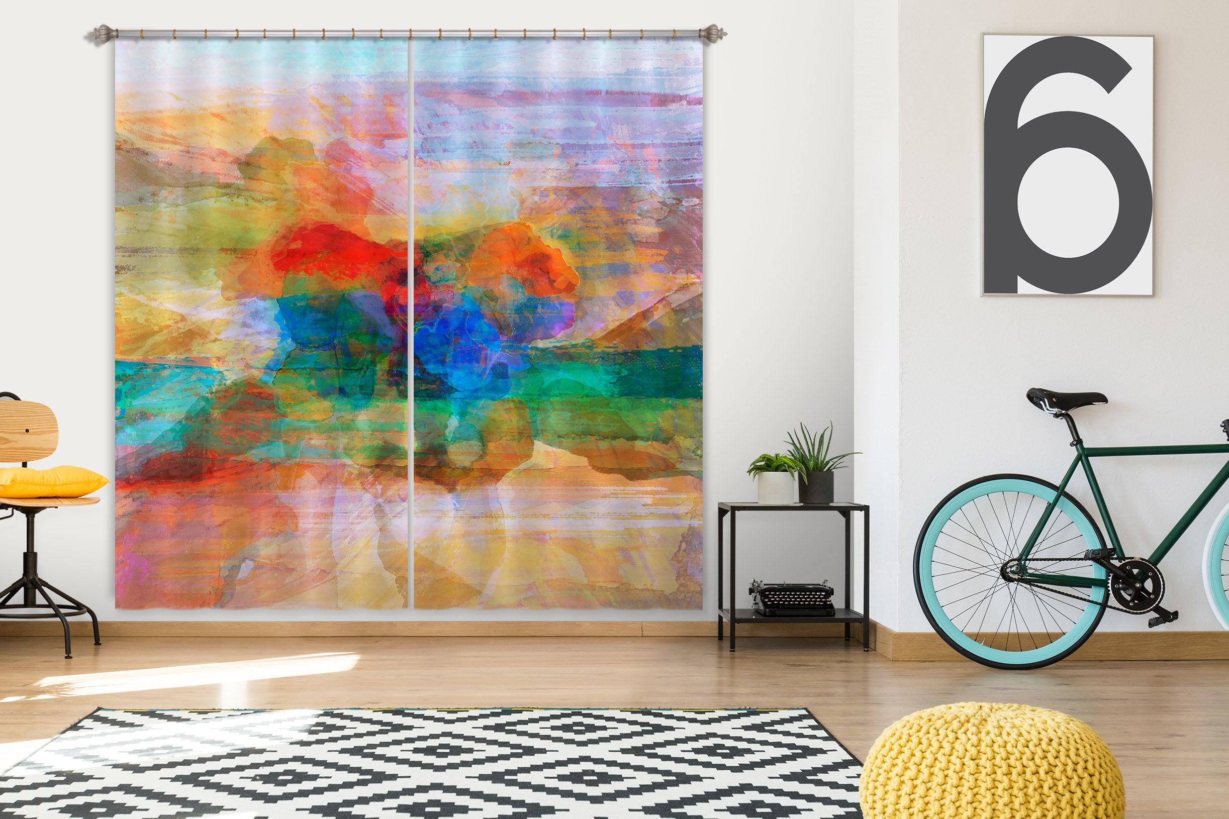 3D Strong Color 240 Michael Tienhaara Curtain Curtains Drapes