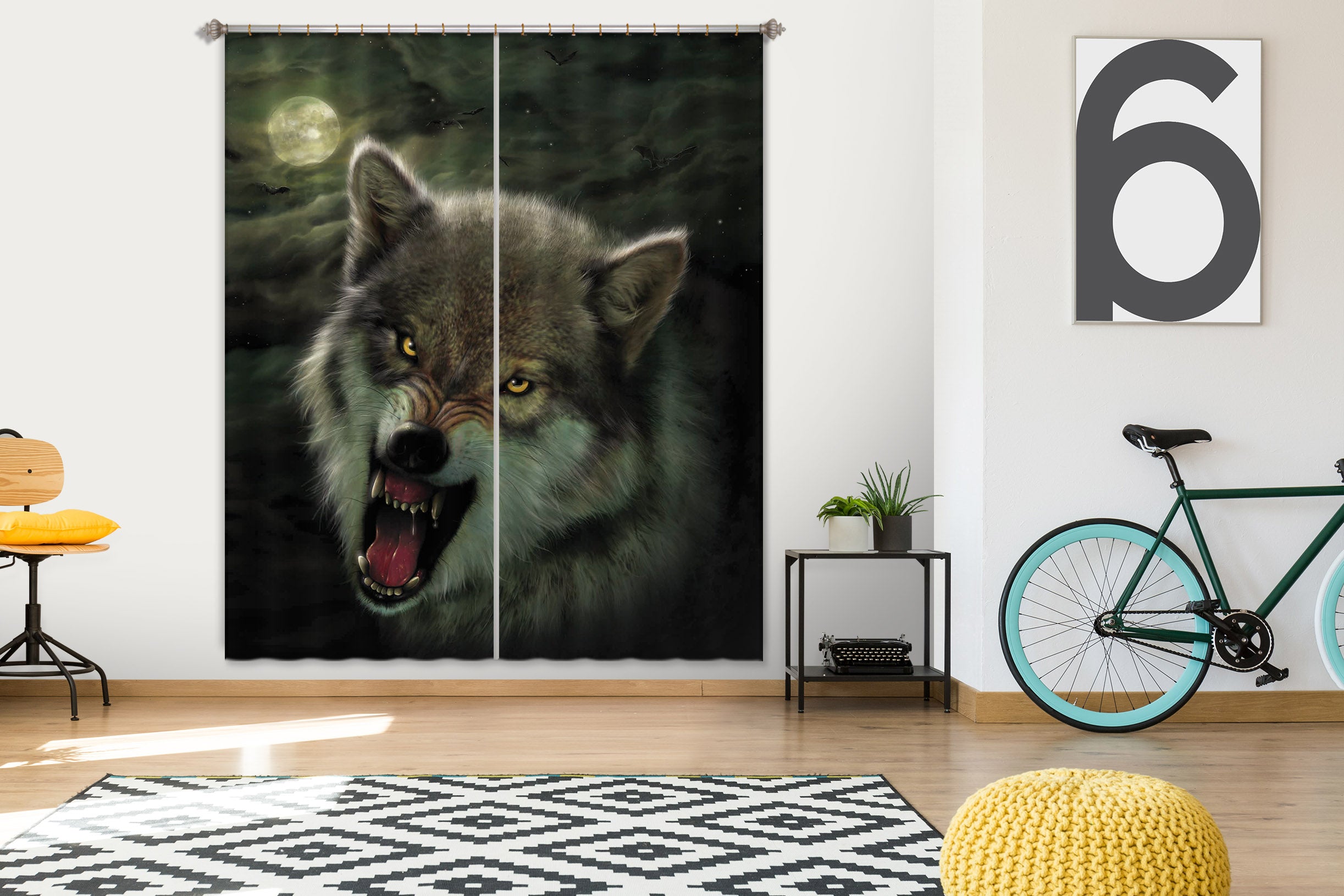 3D Nightbreed 056 Vincent Hie Curtain Curtains Drapes