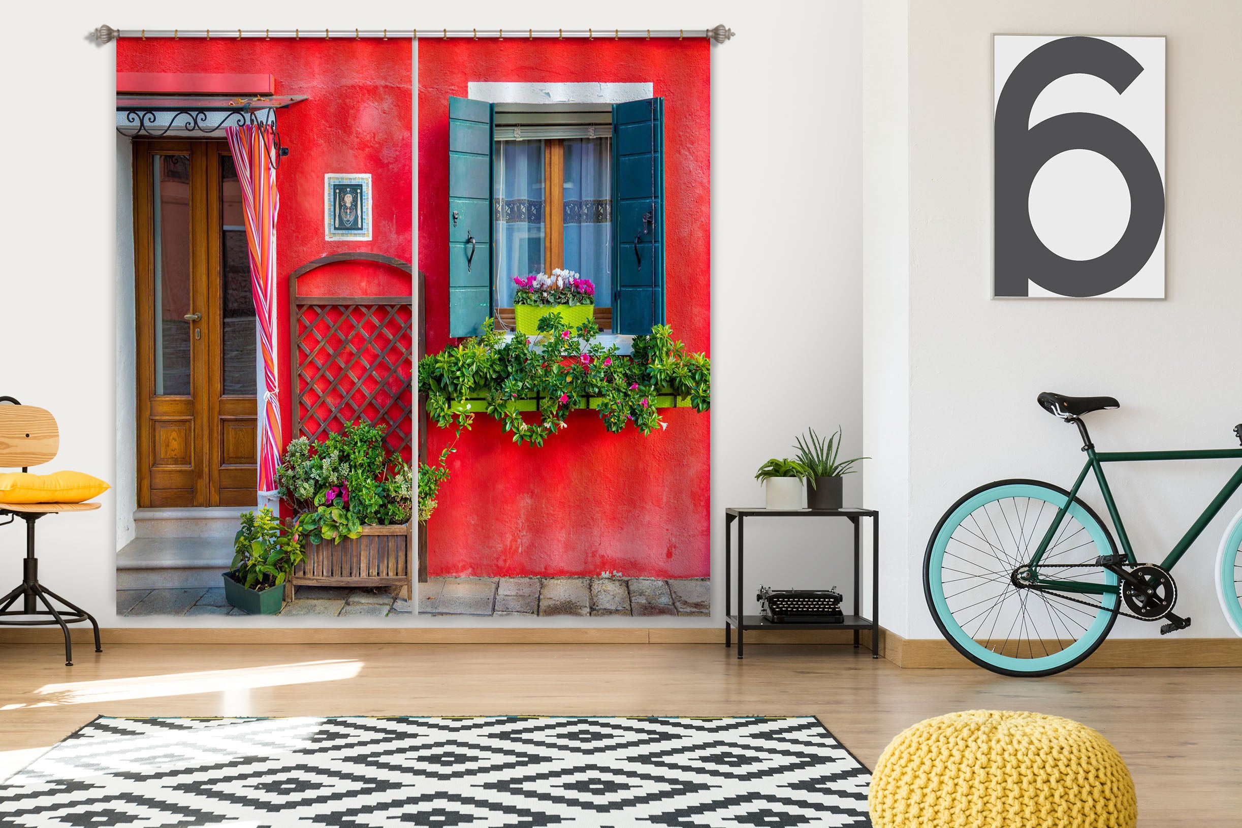 3D Green Plant 102 Marco Carmassi Curtain Curtains Drapes