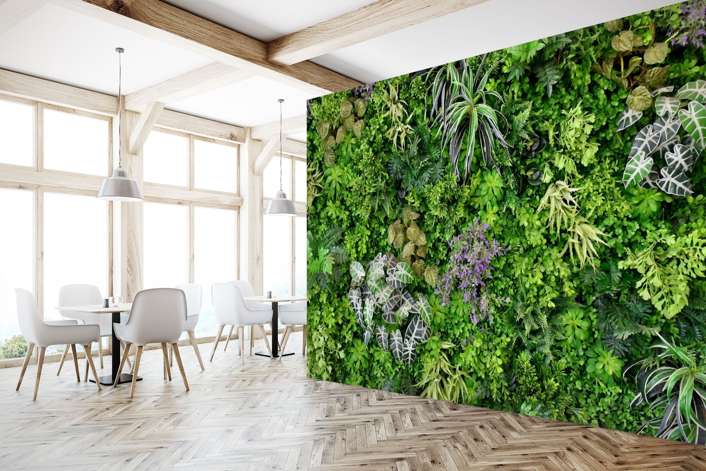 3D Bright Leaf Plant Wall 4544 Wallpaper AJ Wallpaper 2 