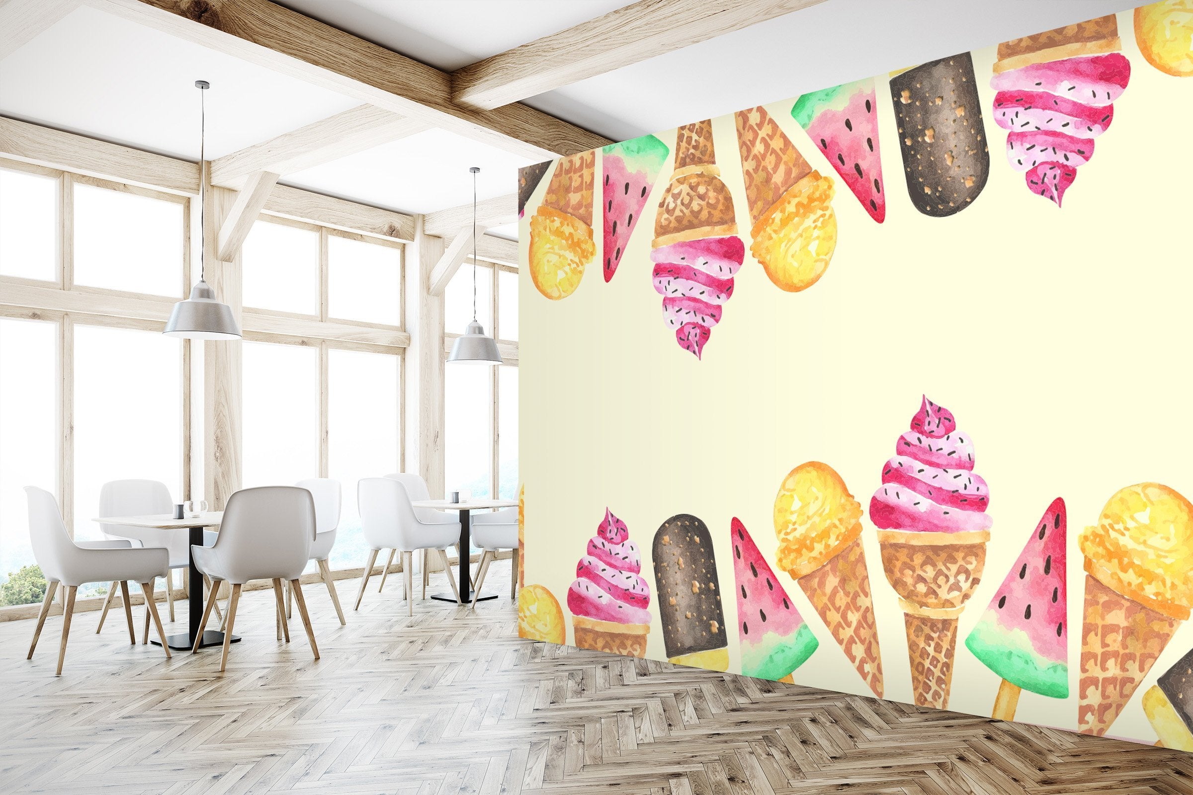 3D Watermelon Ice Cream 276 Wallpaper AJ Wallpaper 2 