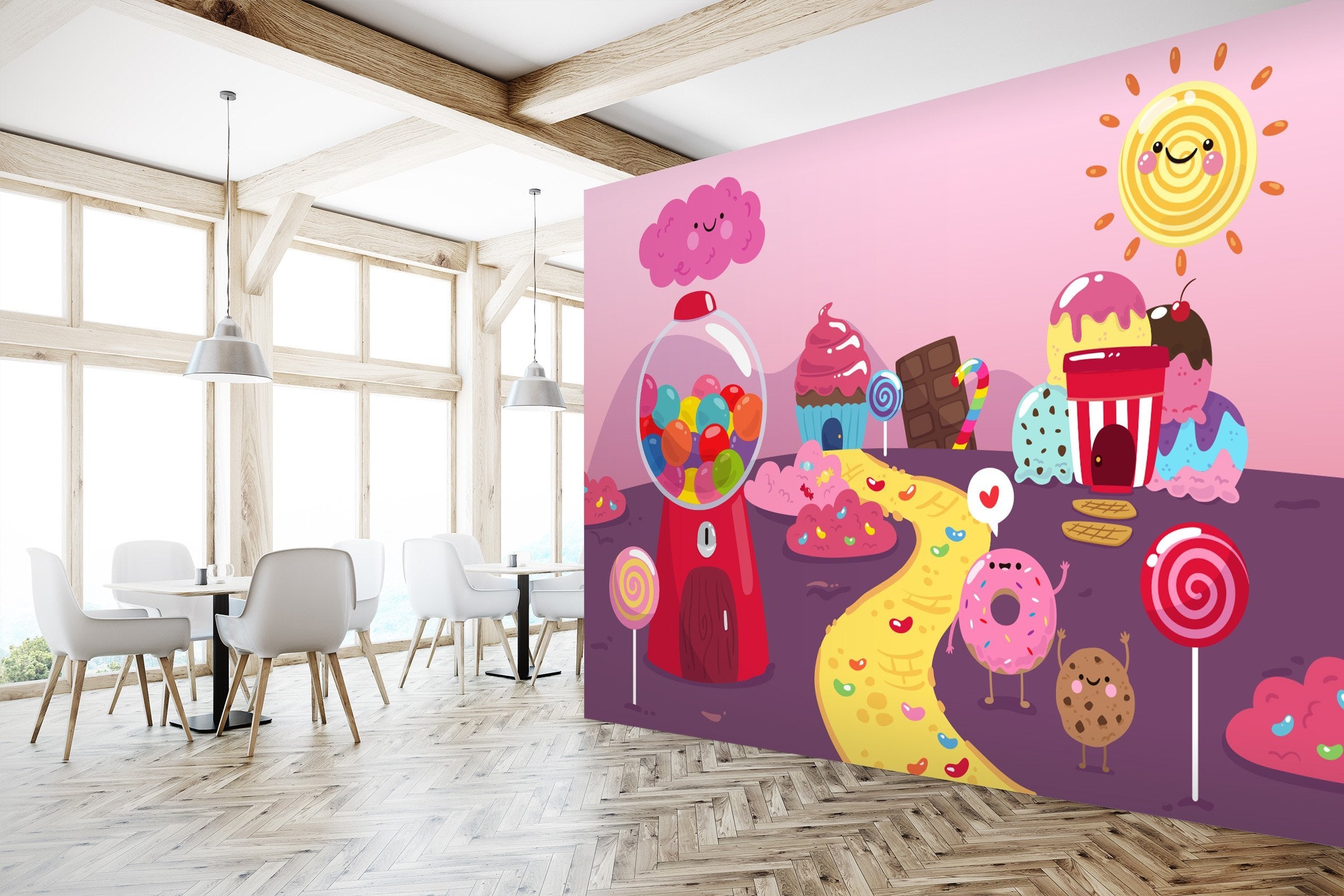 3D Candy House Ice Cream 232 Wallpaper AJ Wallpaper 2 
