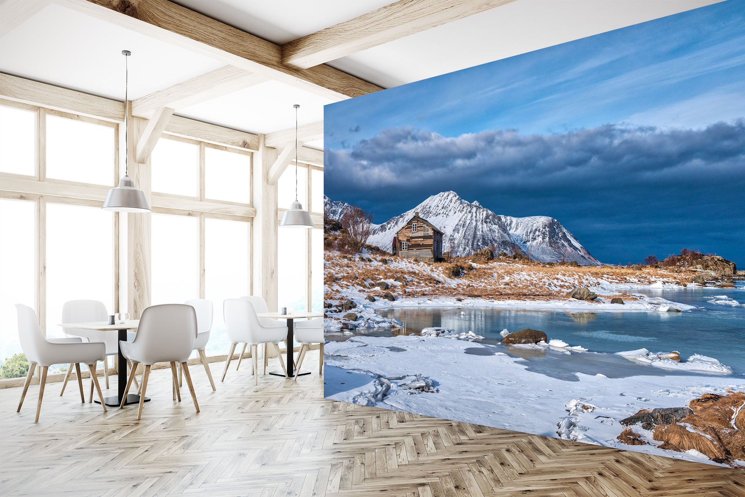3D Melting Snow Mountain 1406 Marco Carmassi Wall Mural Wall Murals