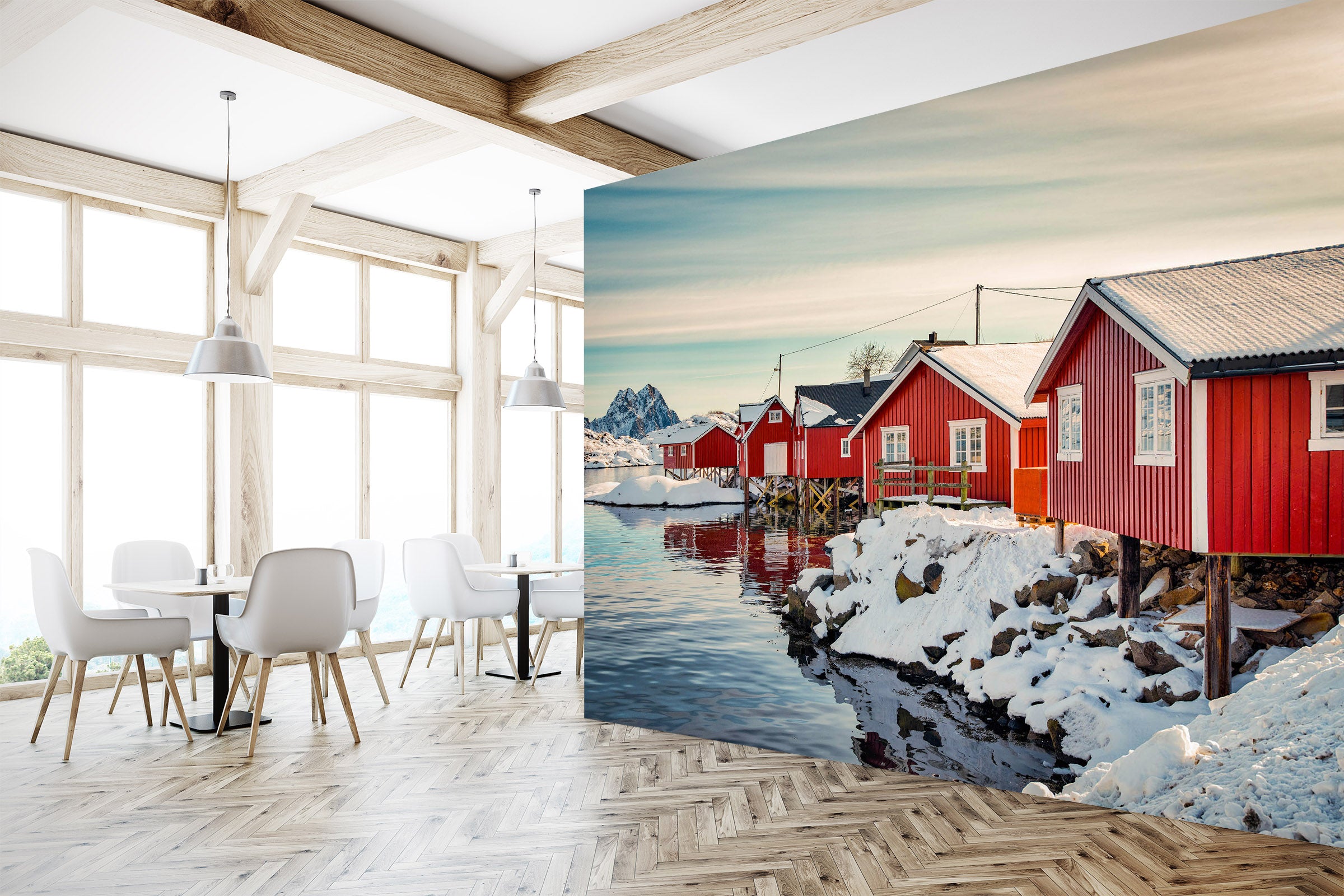 3D Red House 1401 Marco Carmassi Wall Mural Wall Murals