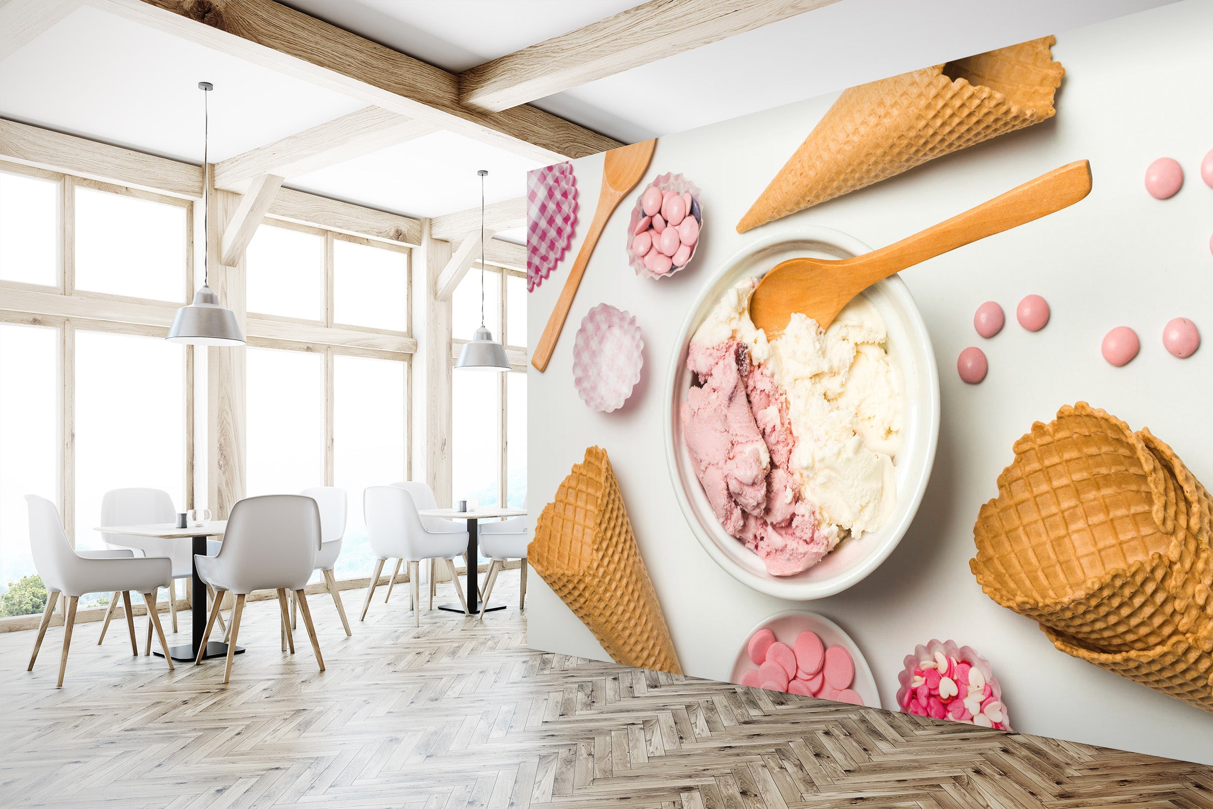 3D Ice Cream 1410 Wall Murals