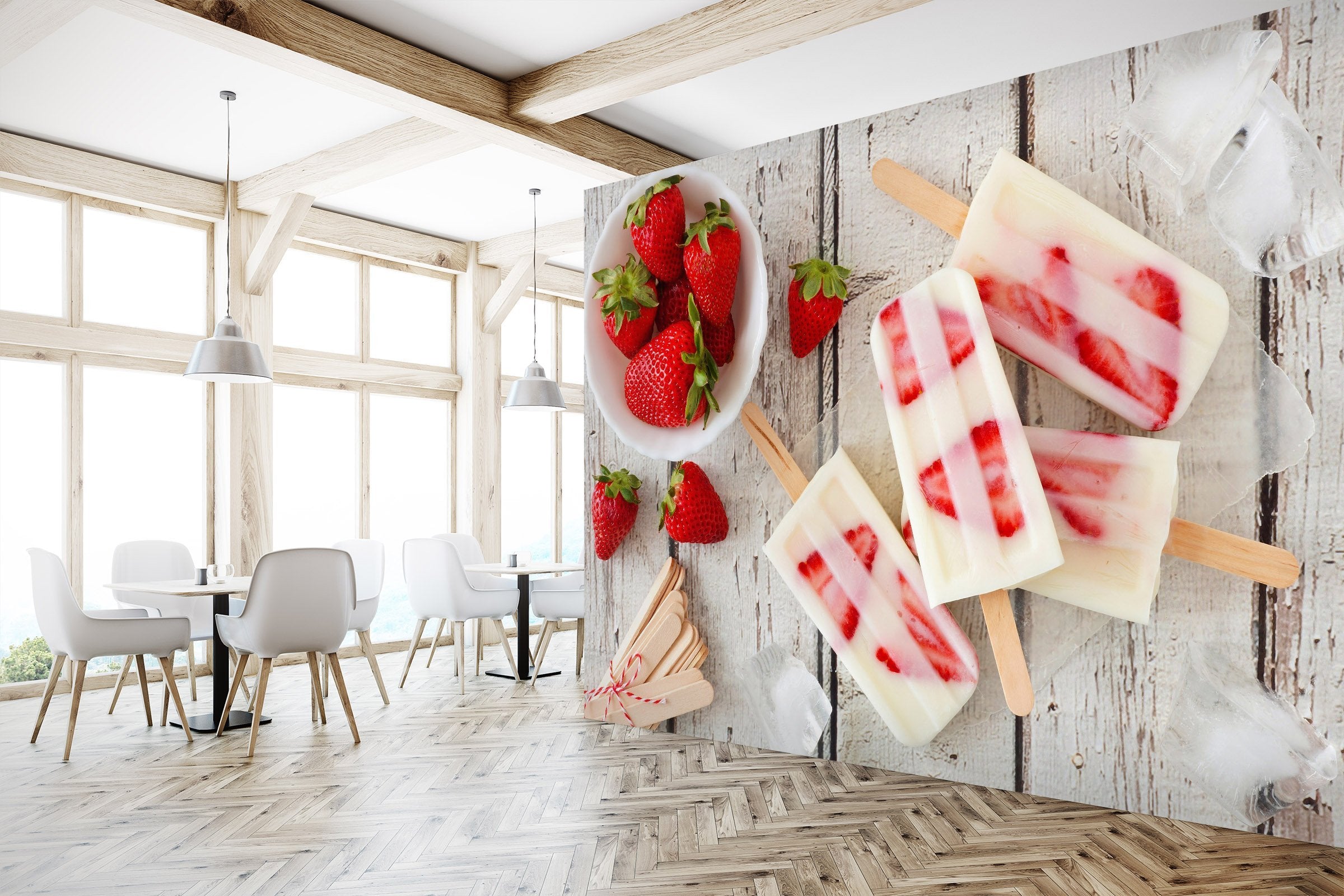 3D Delicious Strawberry Ice Cream 132 Wallpaper AJ Wallpaper 2 