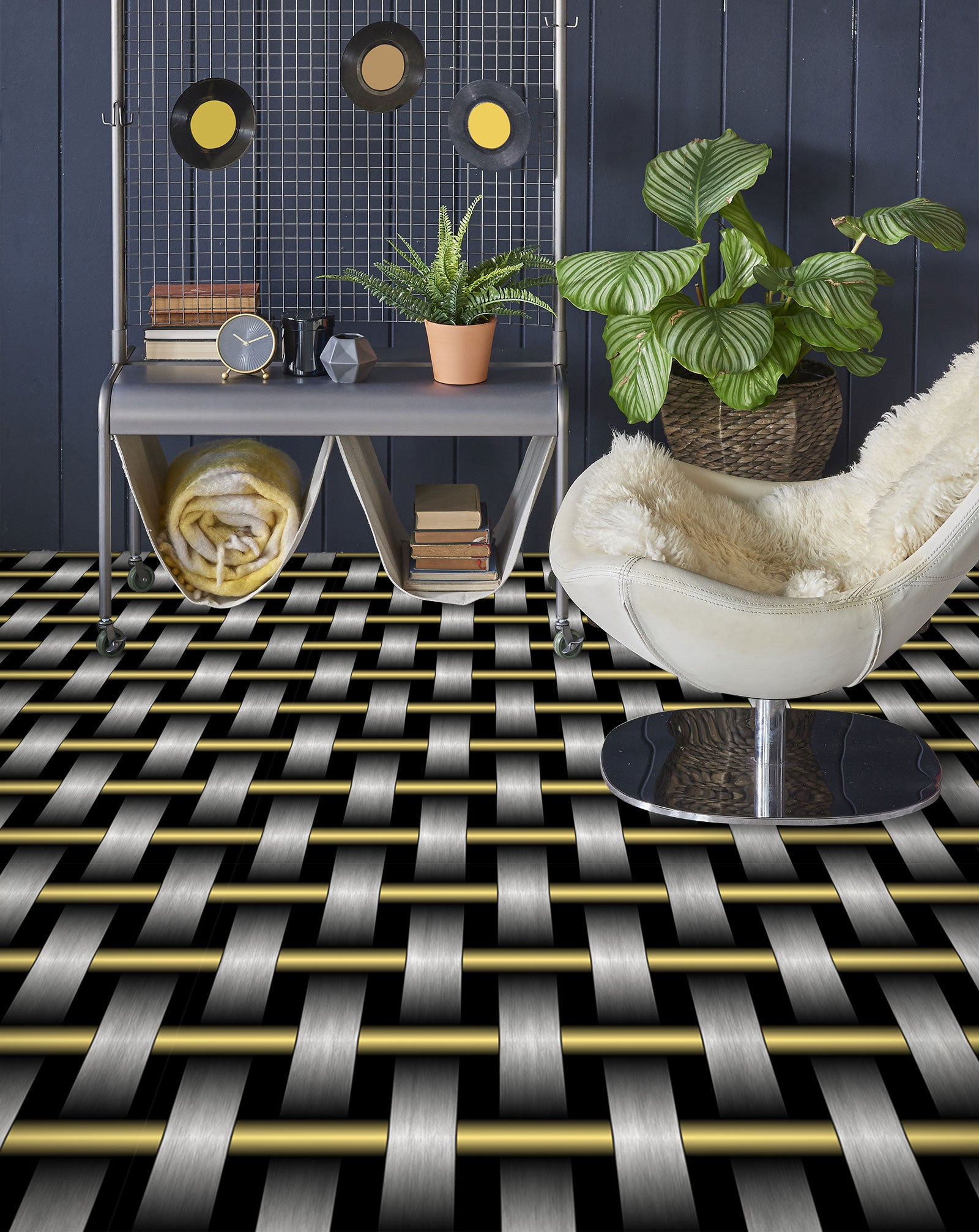 3D Black Rectangles 1400 Floor Mural  Wallpaper Murals Self-Adhesive Removable Print Epoxy