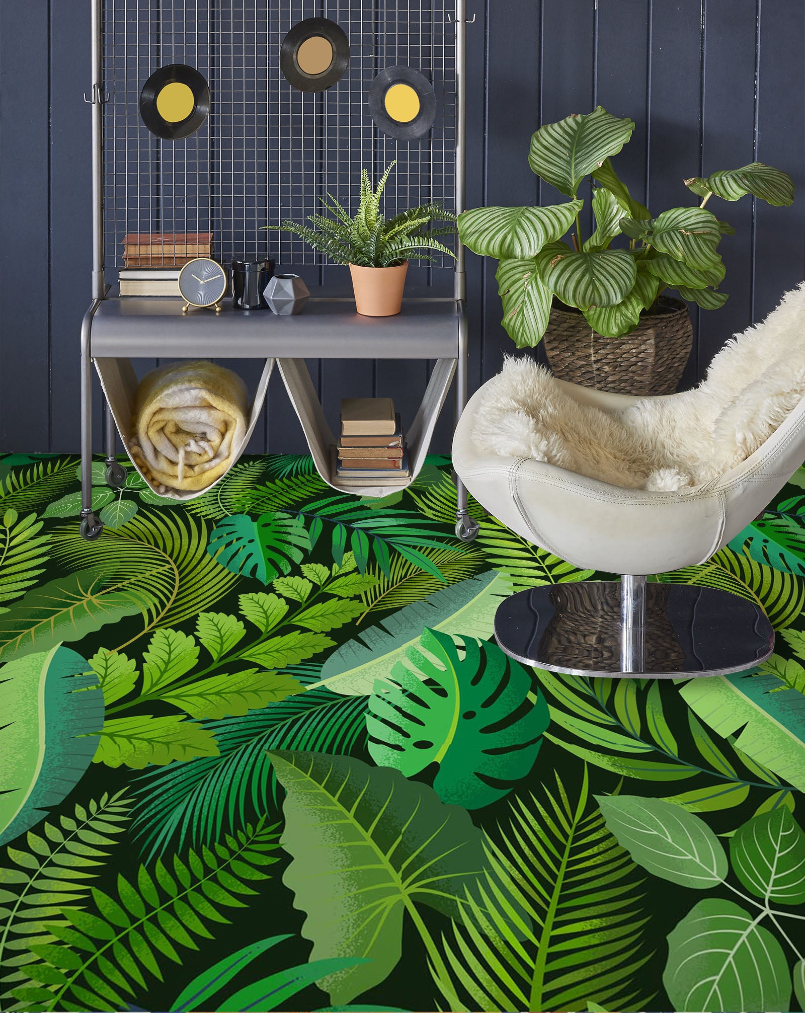 3D Vibrant Green Leaves 1218 Floor Mural  Wallpaper Murals Self-Adhesive Removable Print Epoxy