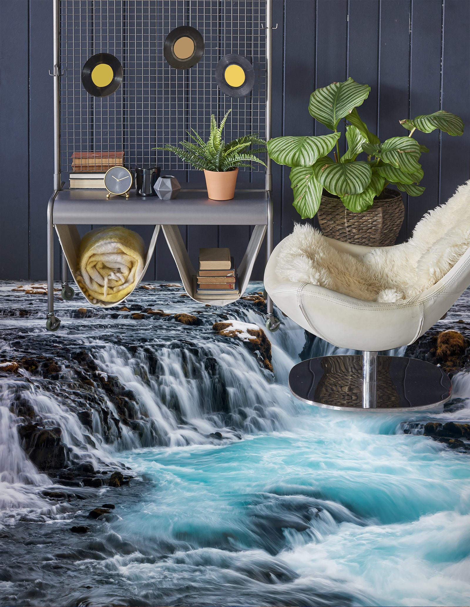 3D Magnificent Waterfall 666 Floor Mural  Wallpaper Murals Rug & Mat Print Epoxy waterproof bath floor