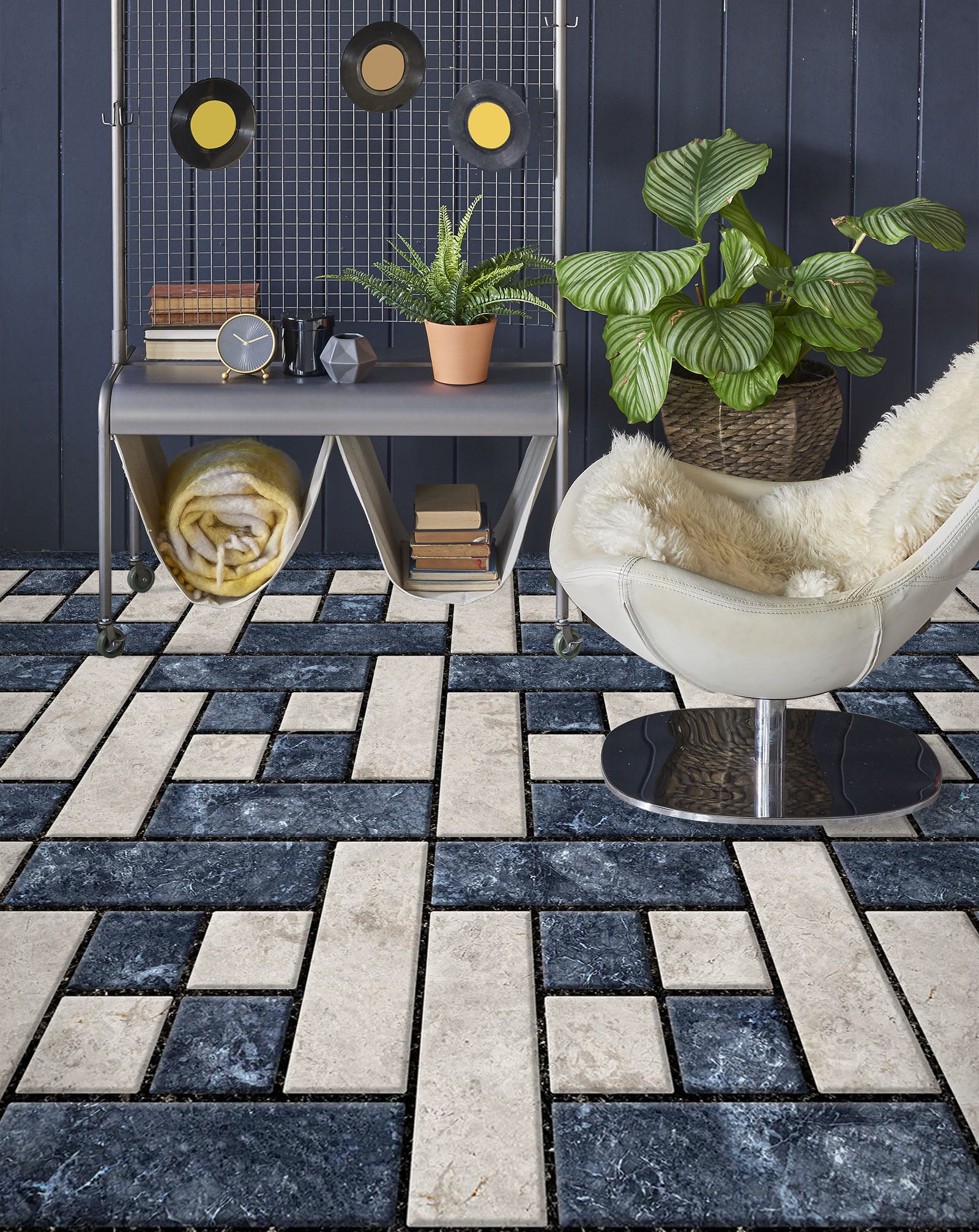 3D Blue And White Wood Grain 945 Floor Mural  Wallpaper Murals Rug & Mat Print Epoxy waterproof bath floor