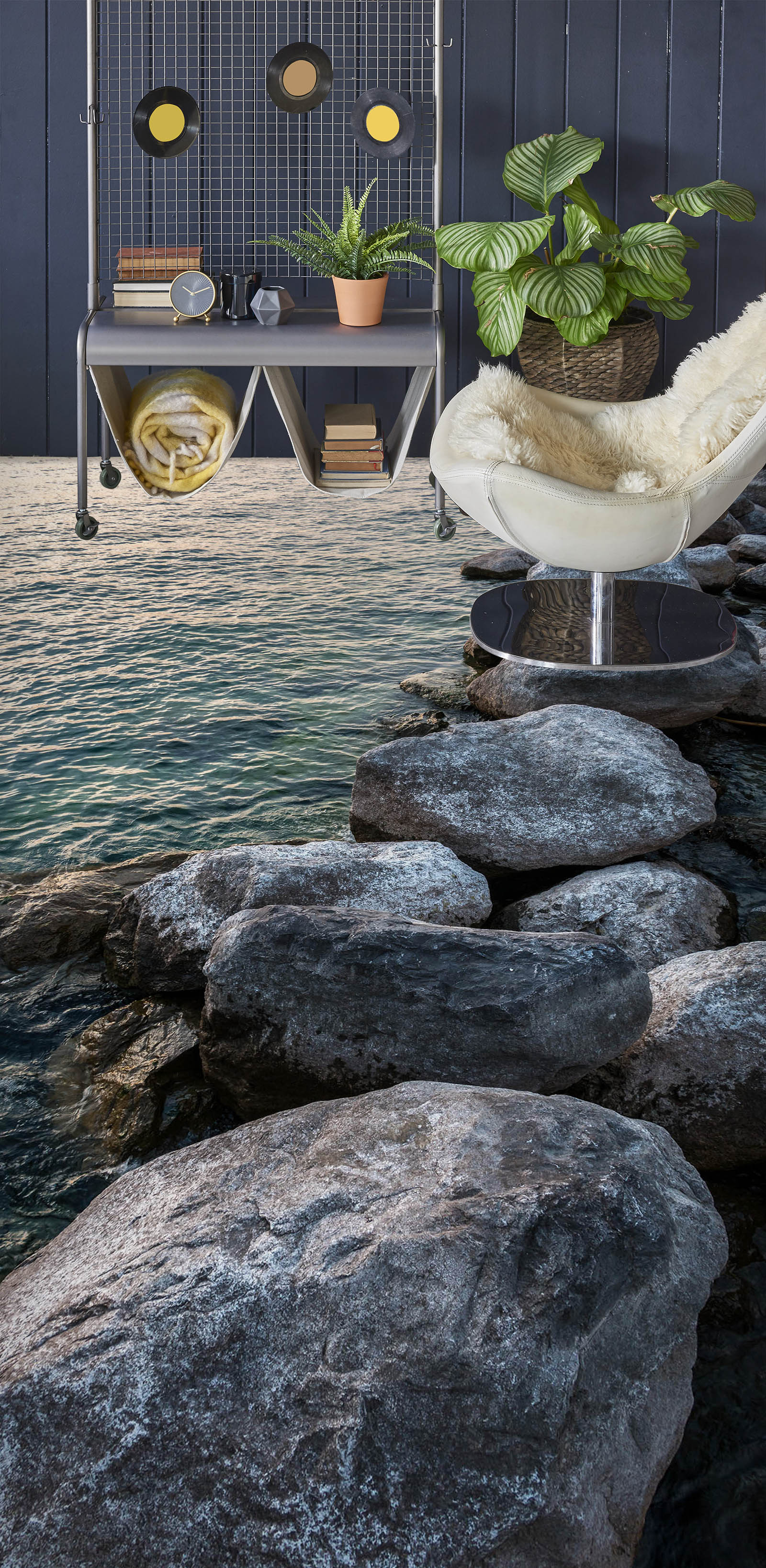 3D Big Gray Stones 279 Floor Mural  Wallpaper Murals Rug & Mat Print Epoxy waterproof bath floor