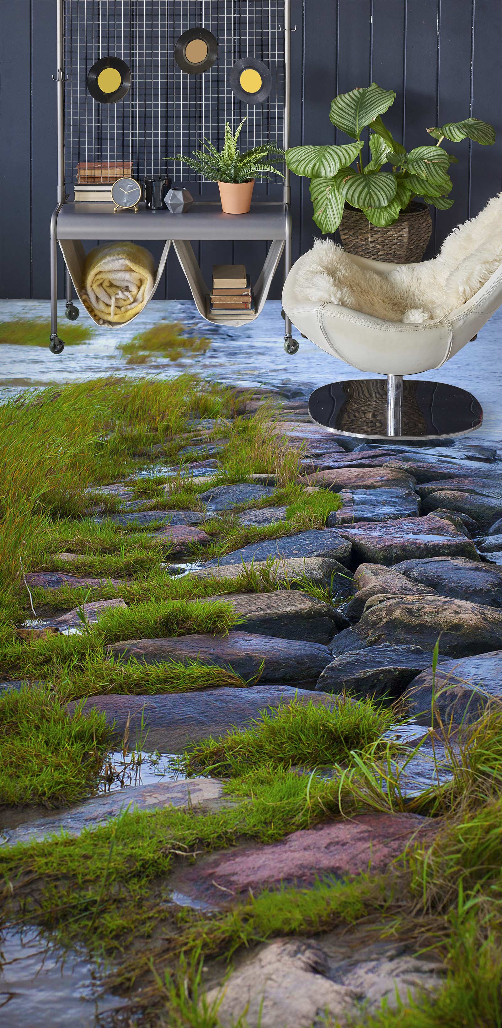 3D Grass Among The Stones 1099 Floor Mural  Wallpaper Murals Self-Adhesive Removable Print Epoxy