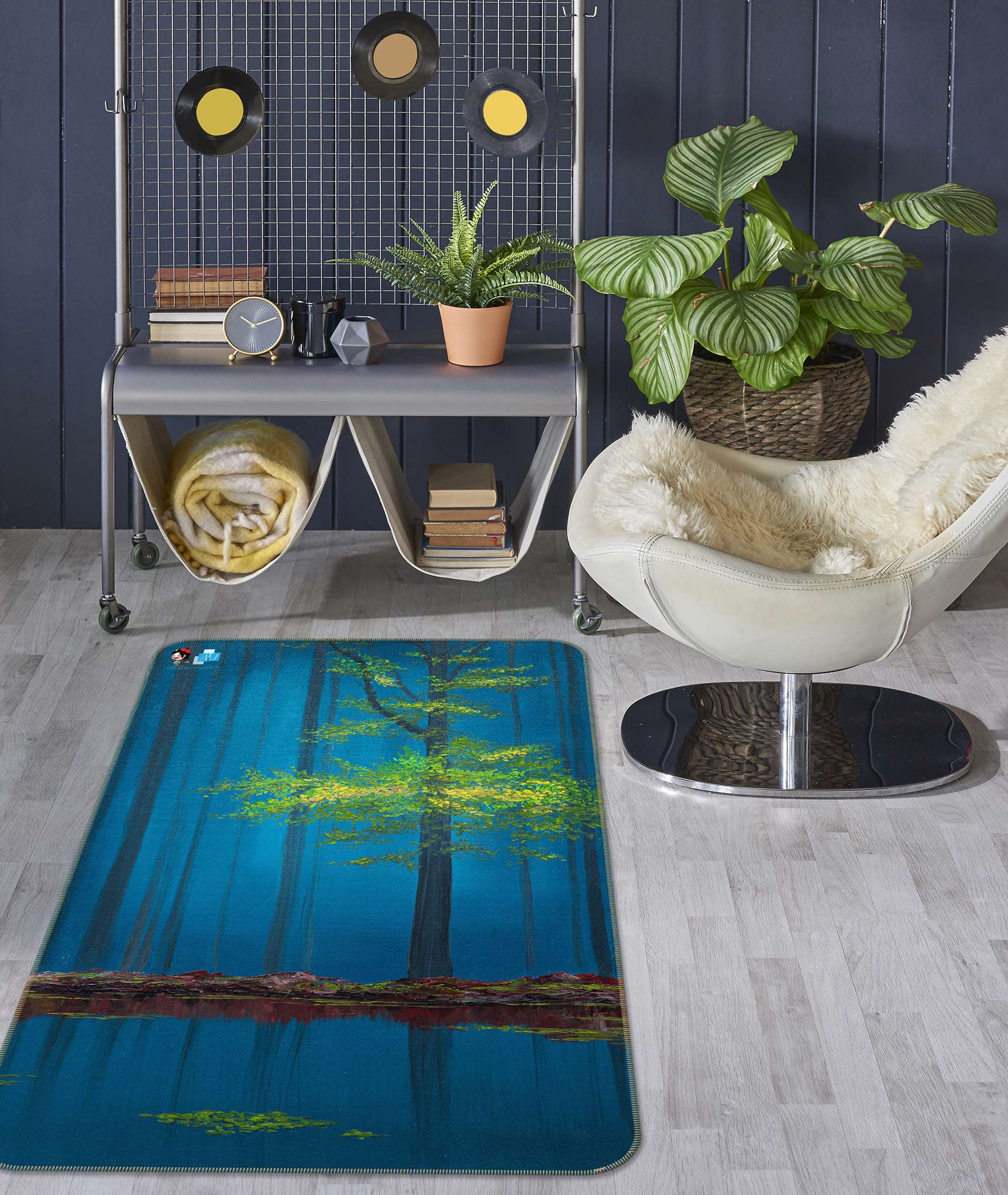 3D Tree 18102 Marina Zotova Rug Non Slip Rug Mat