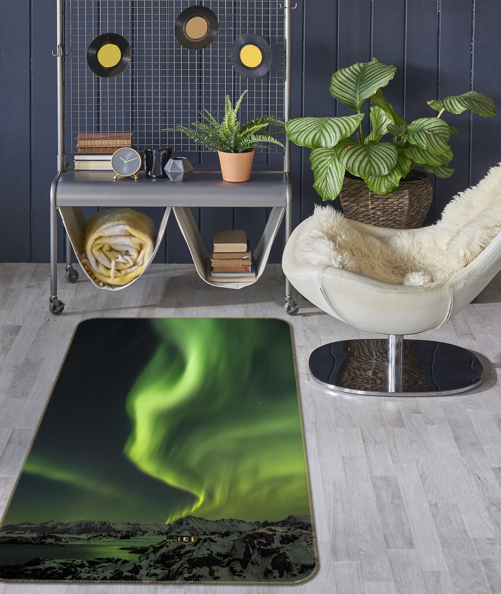 3D Green Smoke 1177 Marco Carmassi Rug Non Slip Rug Mat