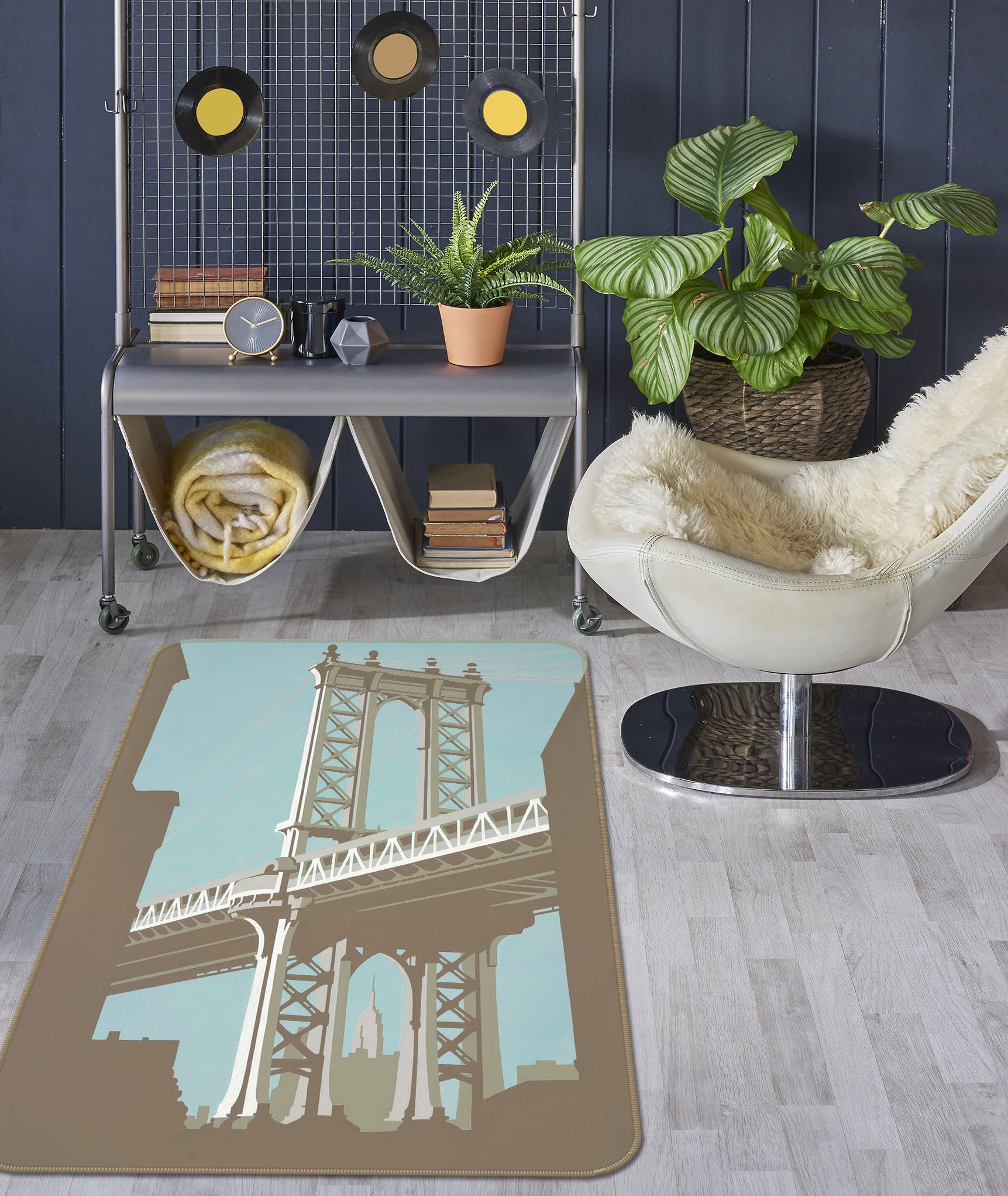 3D New York 1125 Steve Read Rug Non Slip Rug Mat