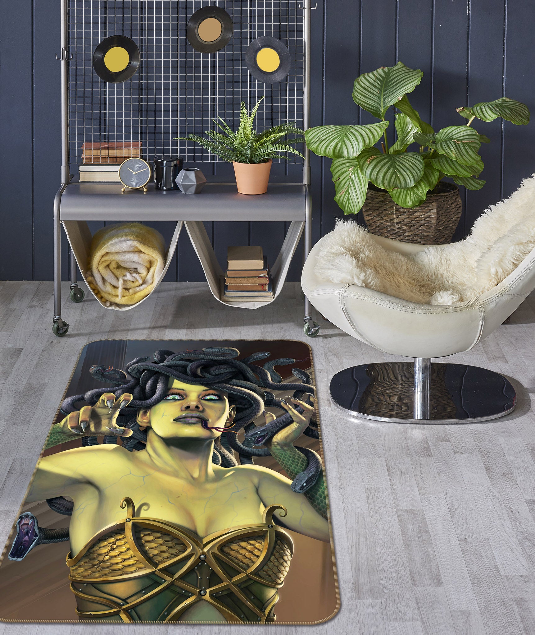 3D Medusa 1050 Vincent Hie Rug Non Slip Rug Mat