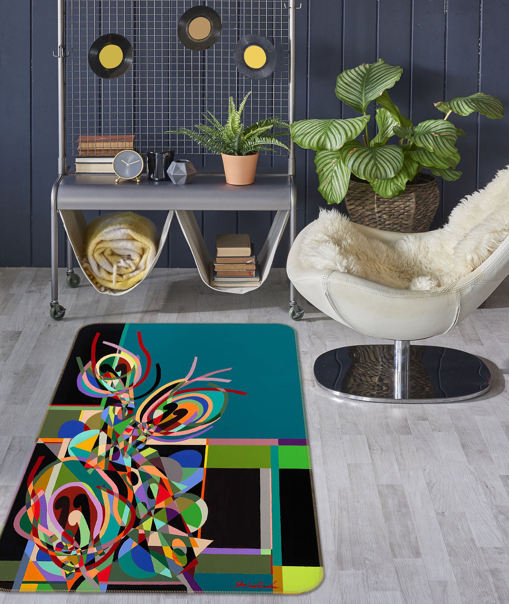 3D Color Pattern 3008 Allan P. Friedlander Rug Non Slip Rug Mat