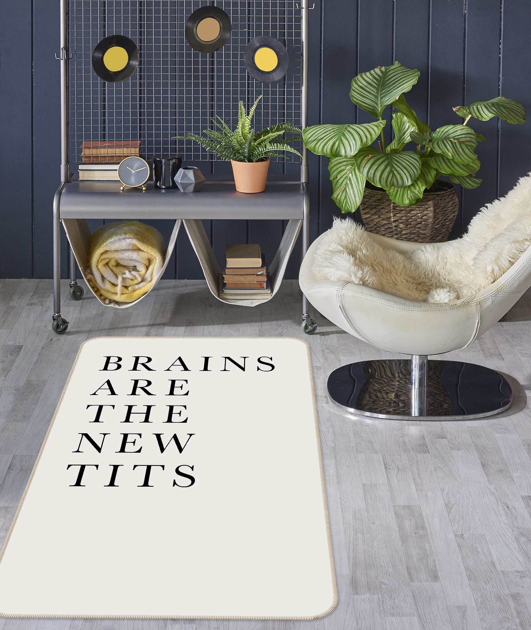 3D Black Text 1020 Boris Draschoff Rug Non Slip Rug Mat