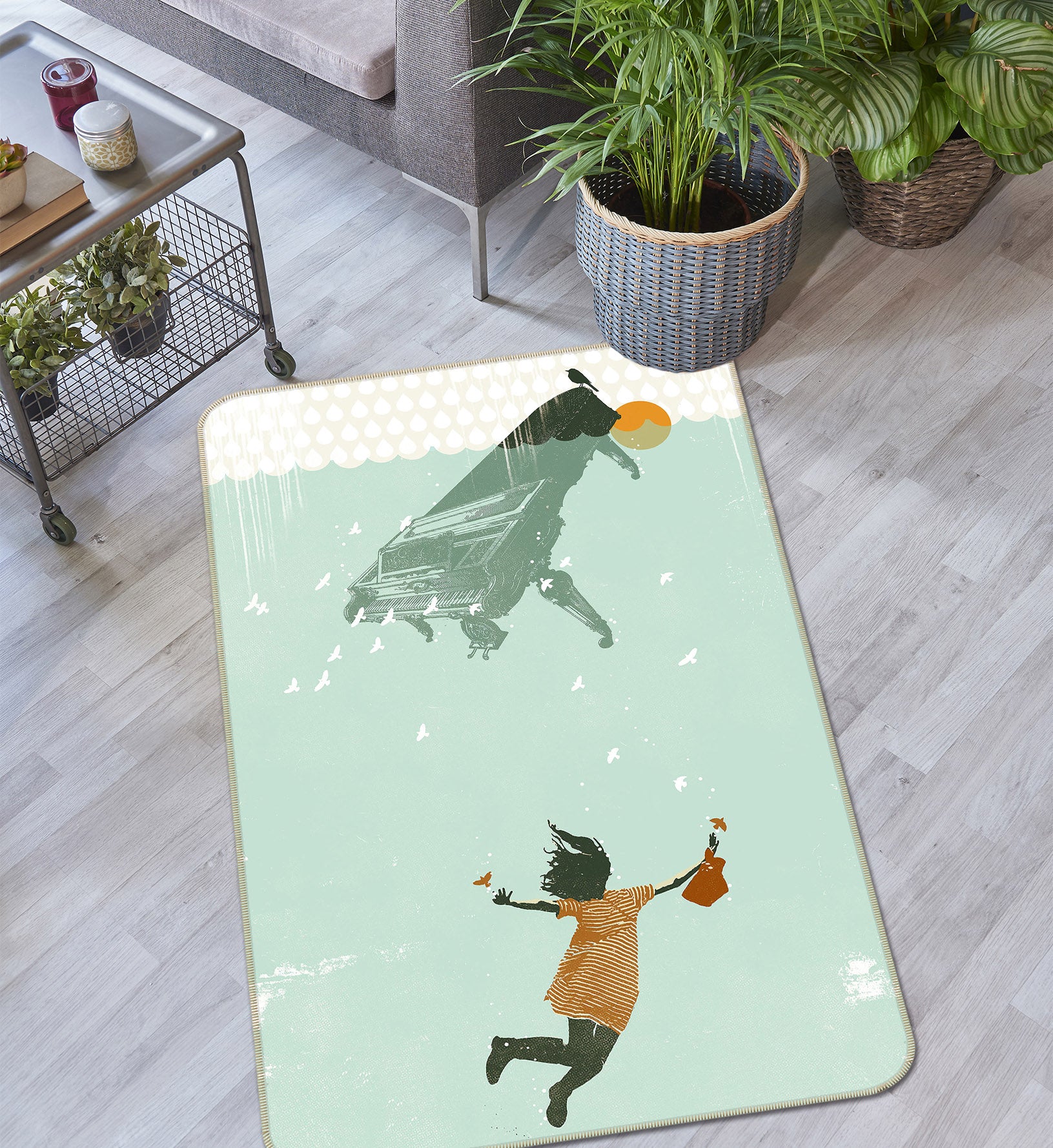 3D Underwater Swimming 1018 Showdeer Rug Non Slip Rug Mat