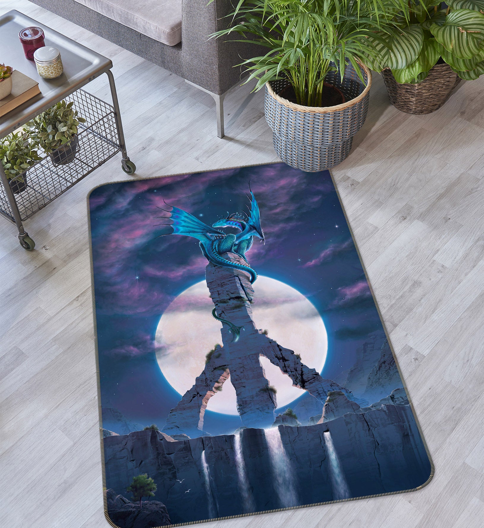 3D Peace Dragon Def 1056 Vincent Hie Rug Non Slip Rug Mat