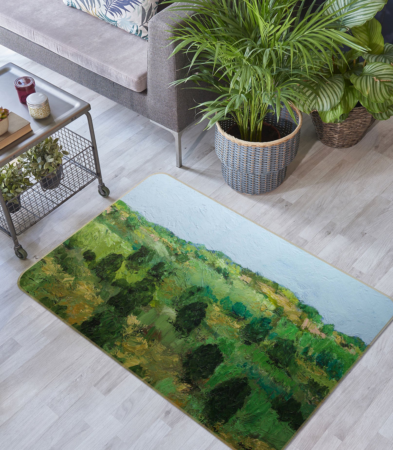 3D Field Tree 1071 Allan P. Friedlander Rug Non Slip Rug Mat