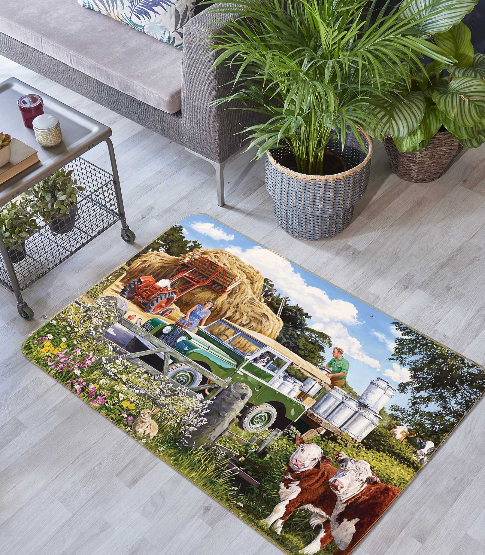 3D Collecting The Churns 1064 Trevor Mitchell Rug Non Slip Rug Mat
