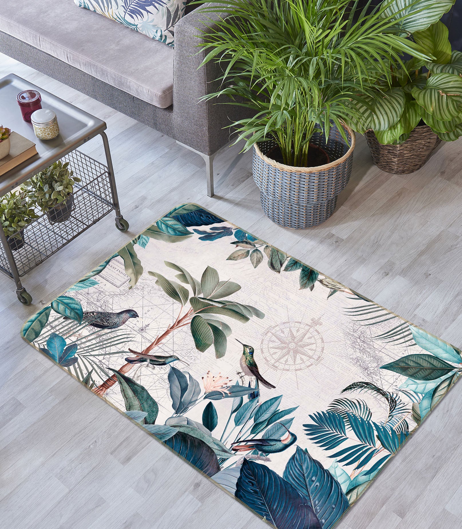 3D Birds Playing 1020 Andrea haase Rug Non Slip Rug Mat