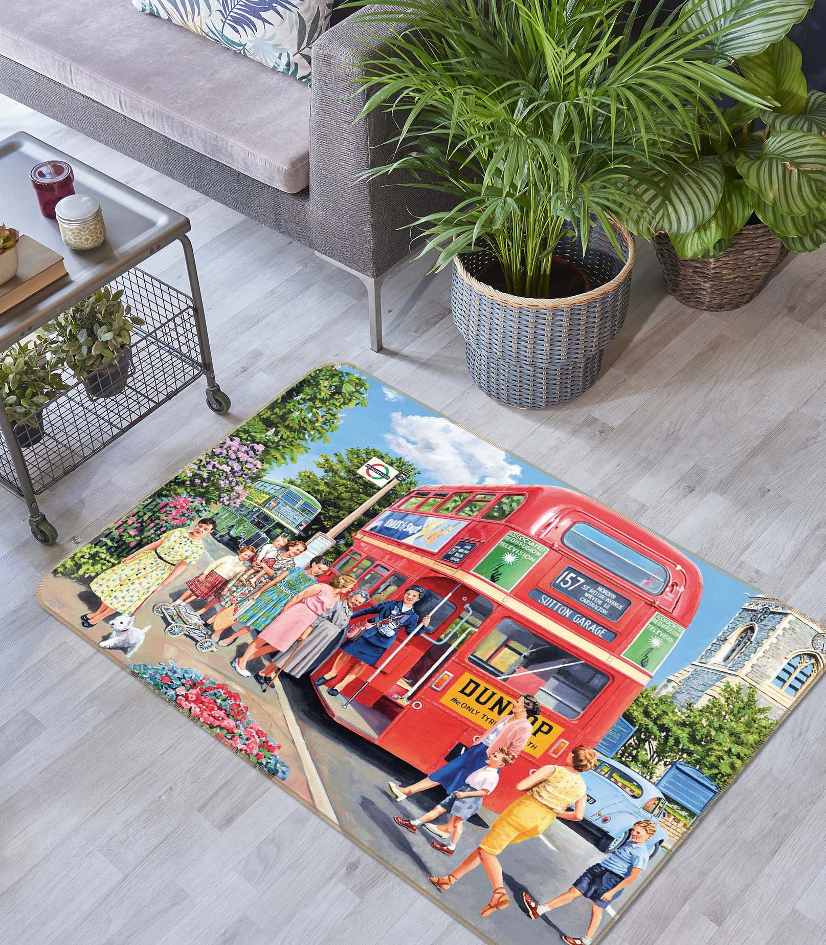 3D The Bus Conductress 1108 Trevor Mitchell Rug Non Slip Rug Mat