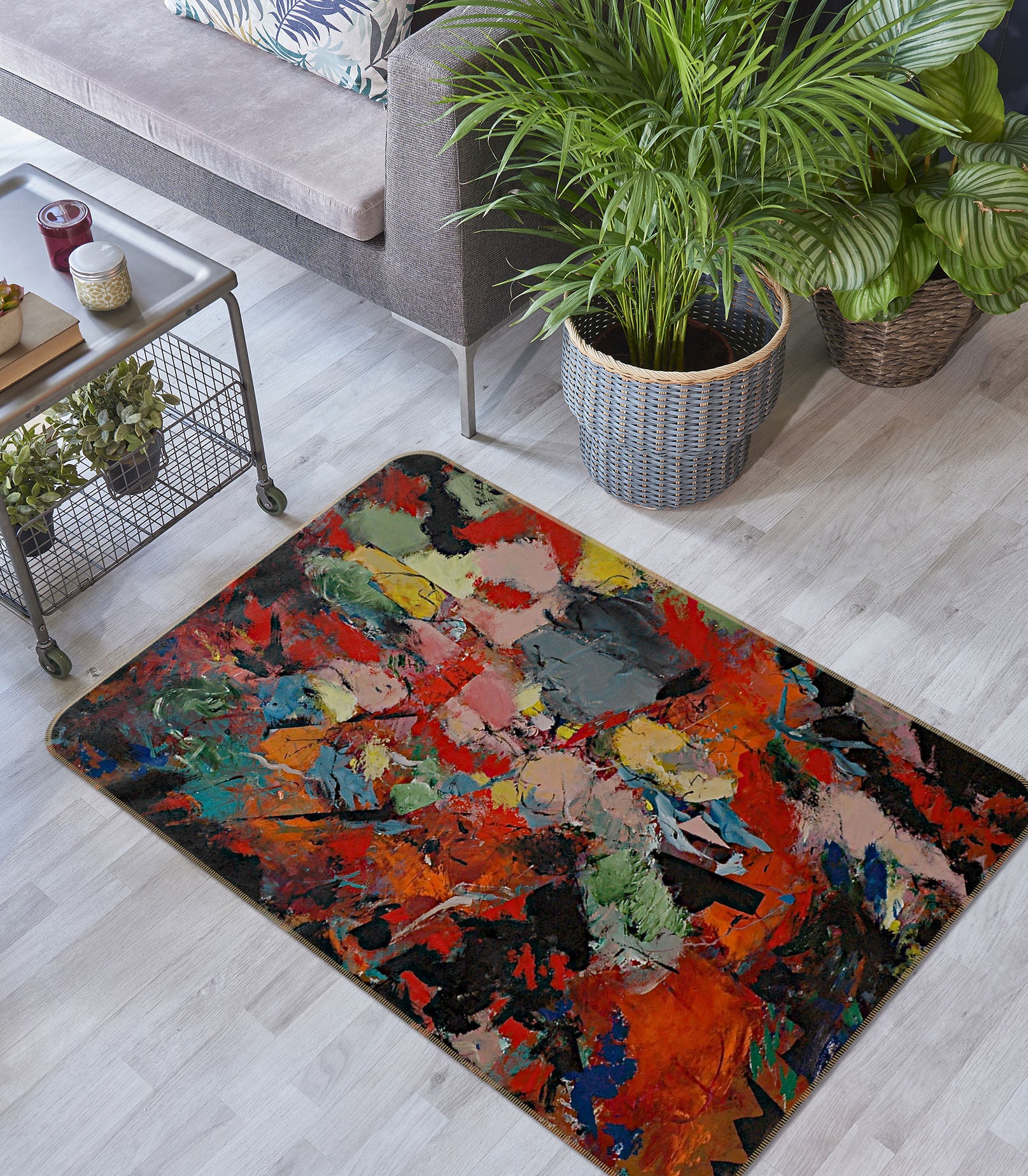 3D Red Pattern 1005 Allan P. Friedlander Rug Non Slip Rug Mat
