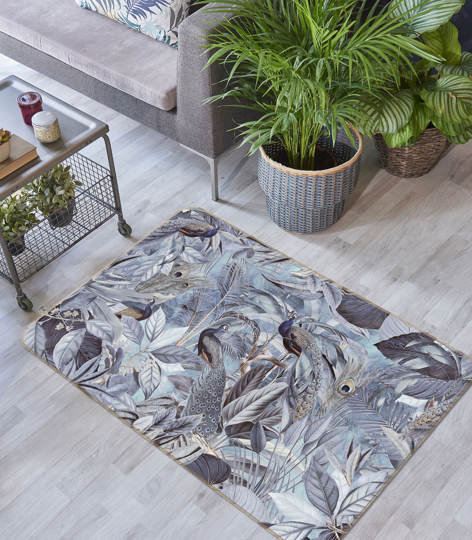 3D Night Leaves 1007 Andrea haase Rug Non Slip Rug Mat