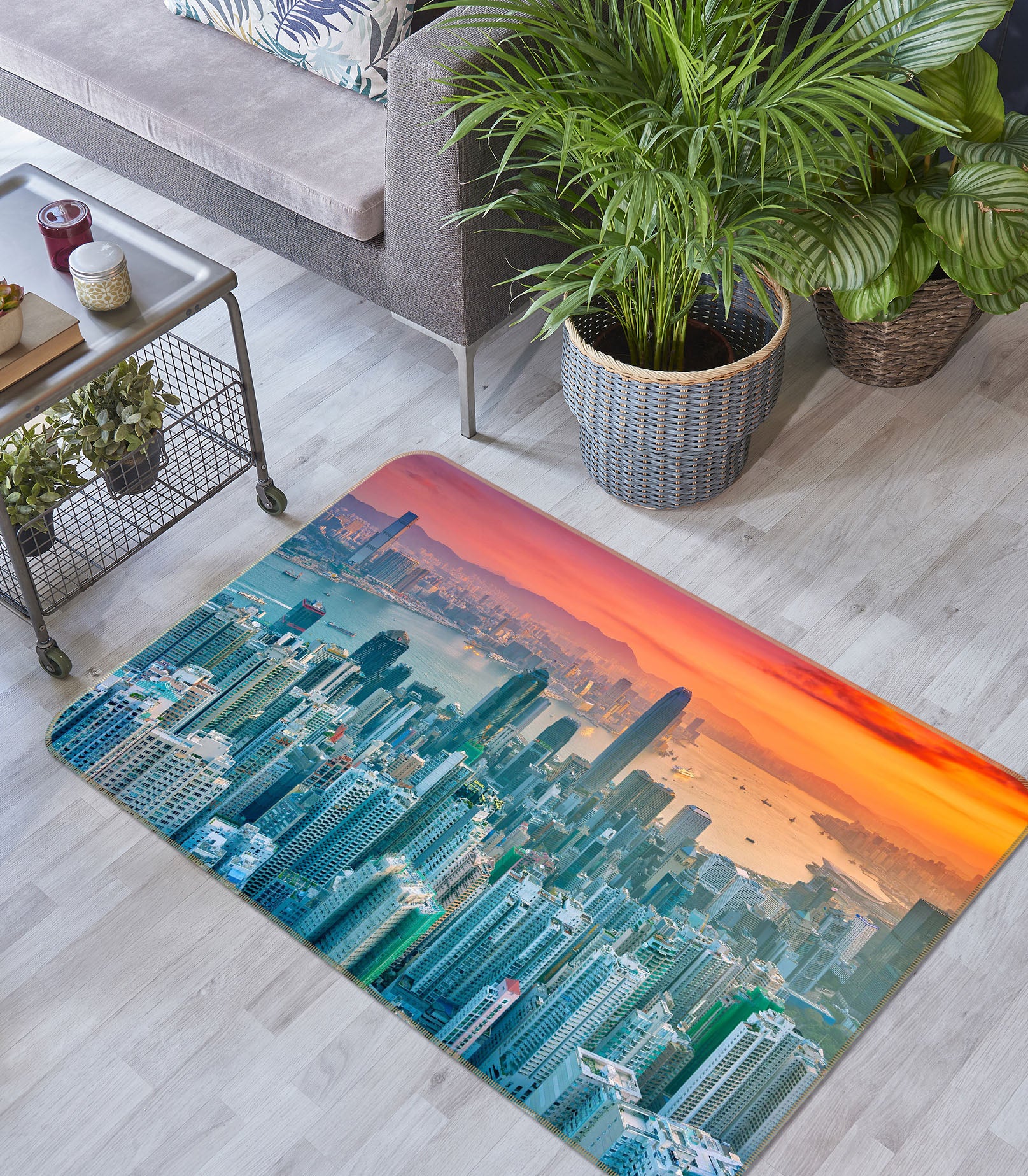 3D Tall Building 1102 Marco Carmassi Rug Non Slip Rug Mat