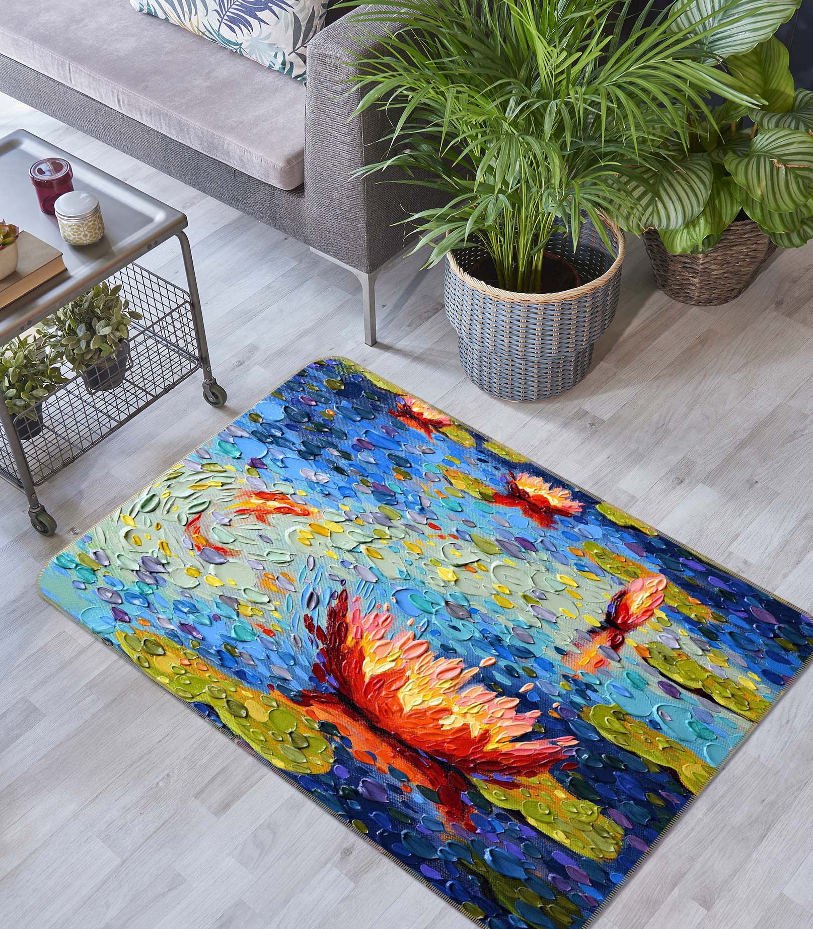 3D Lotus Pond 1006 Dena Tollefson Rug Non Slip Rug Mat