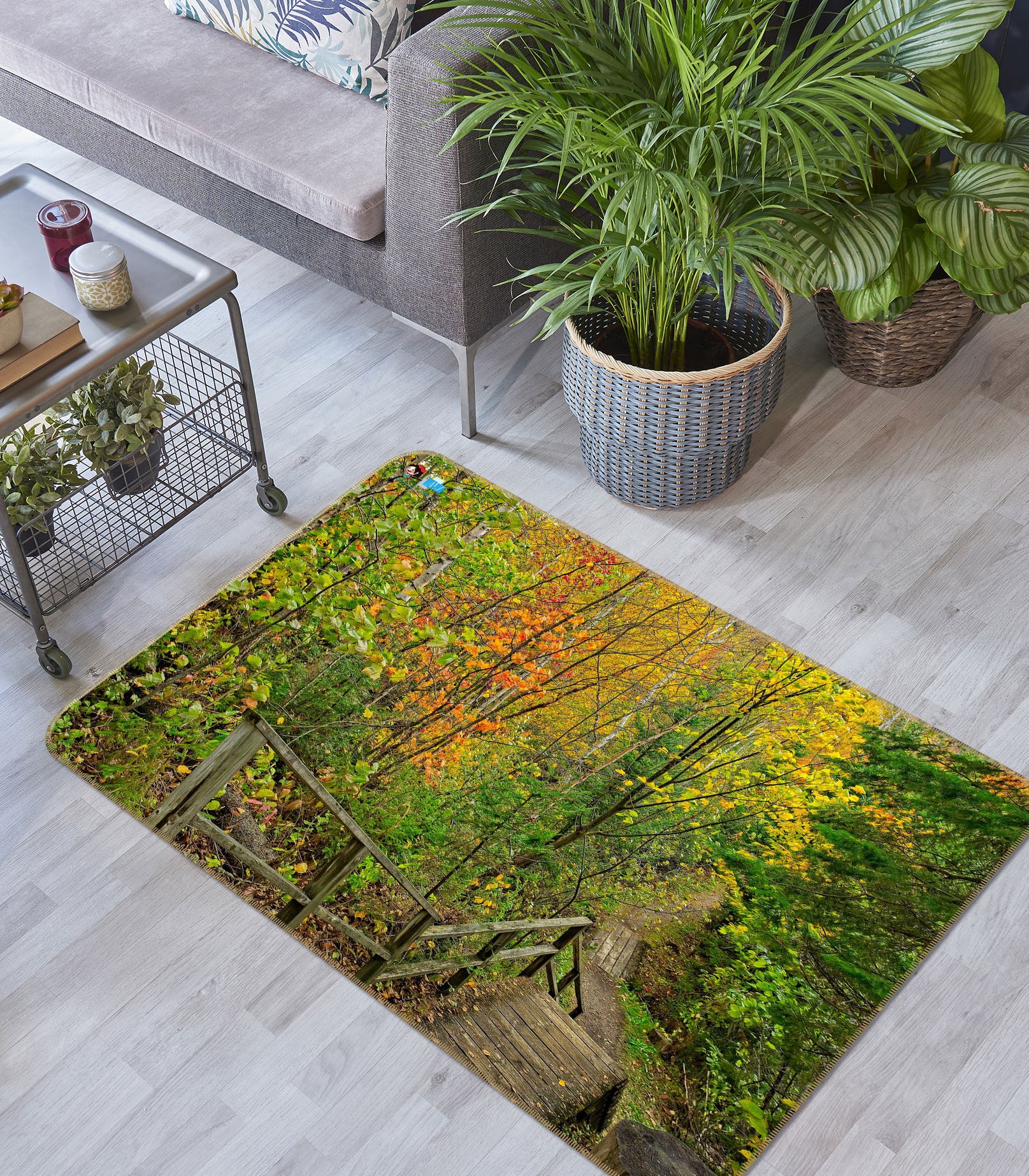 3D Forest Staircase 62209 Kathy Barefield Rug Non Slip Rug Mat