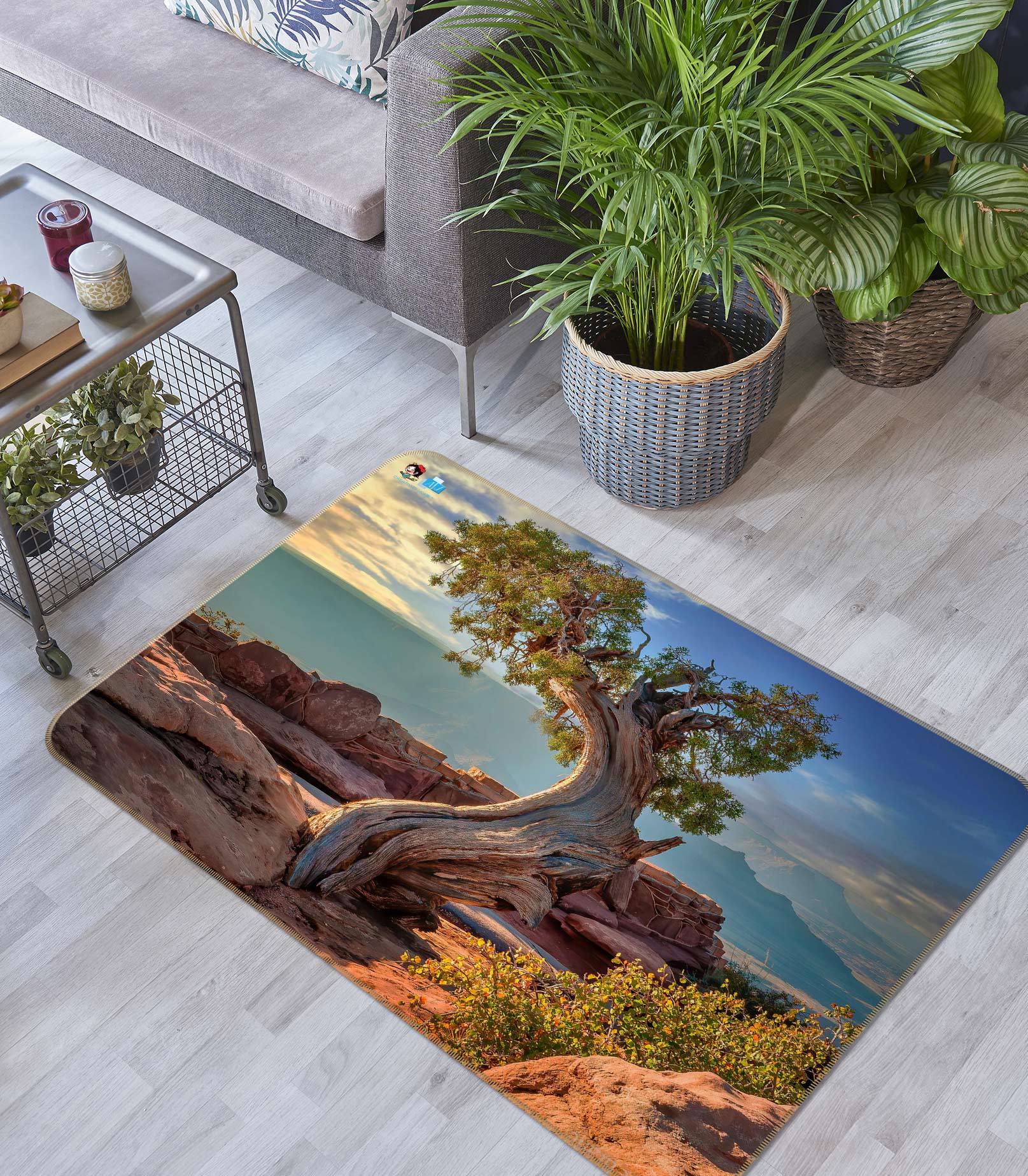 3D Dead Tree Stone 5114 Beth Sheridan Rug Non Slip Rug Mat