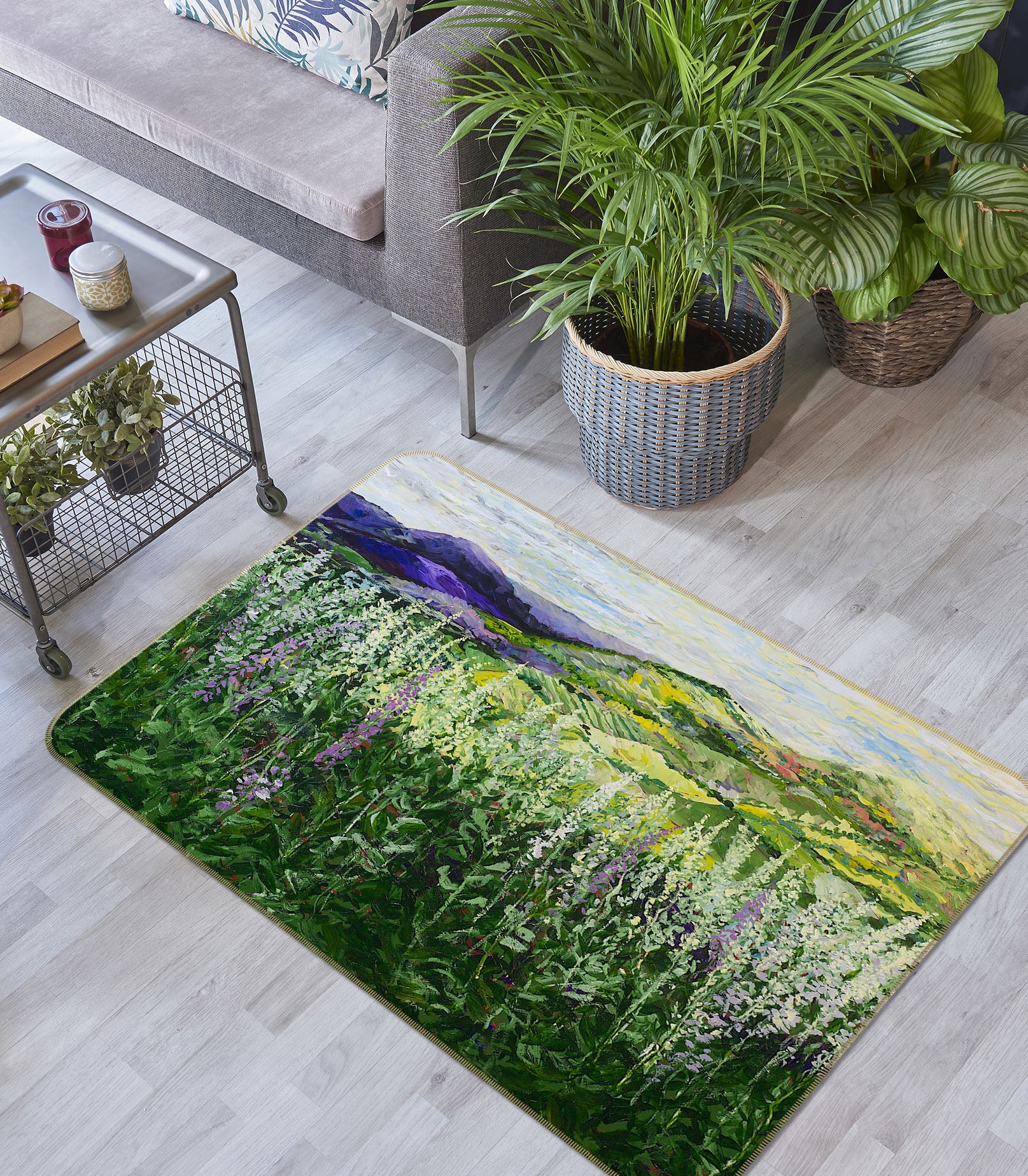 3D Prairie Flowers 1019 Allan P. Friedlander Rug Non Slip Rug Mat