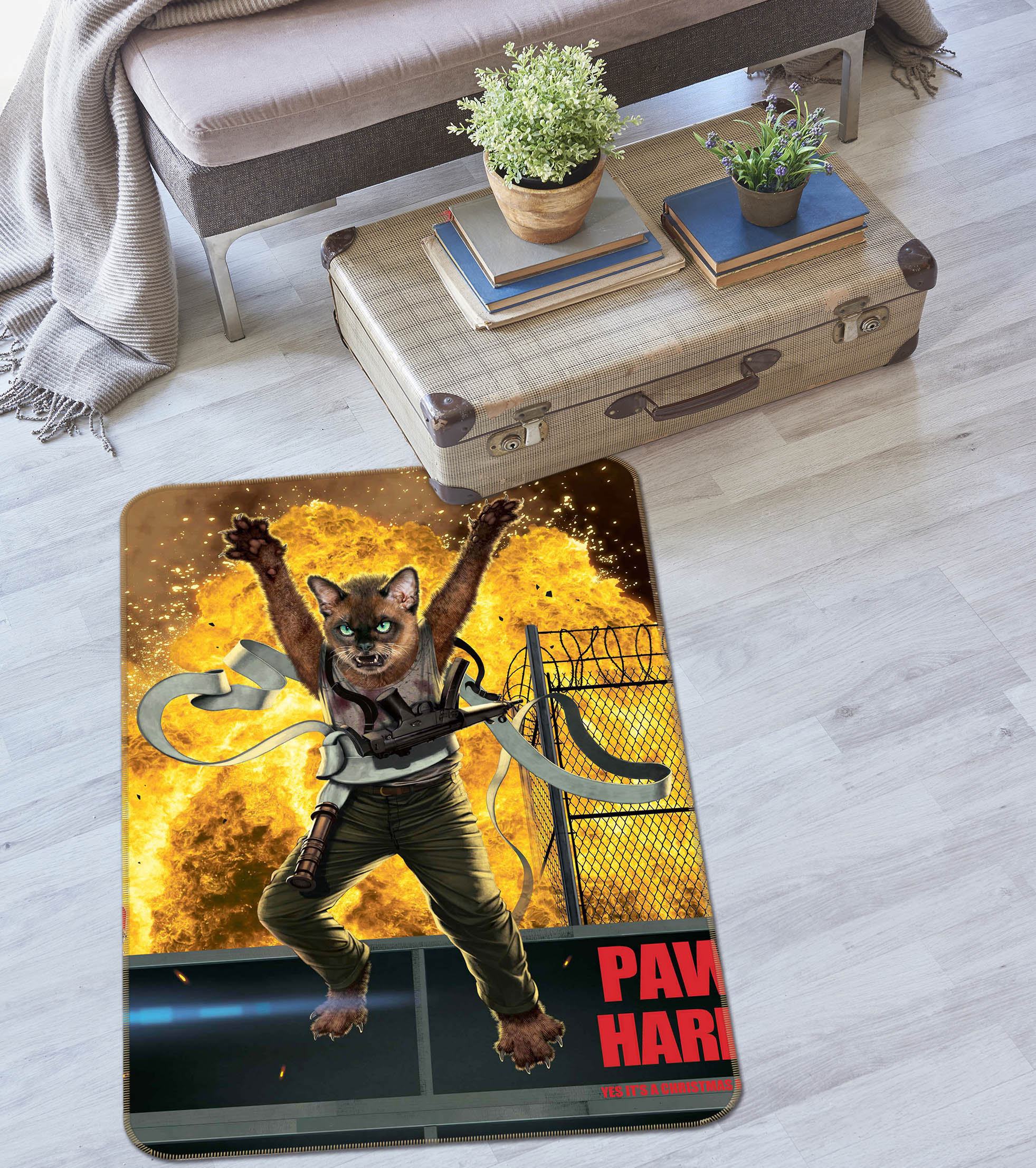 3D Paw Hard 1055 Vincent Hie Rug Non Slip Rug Mat