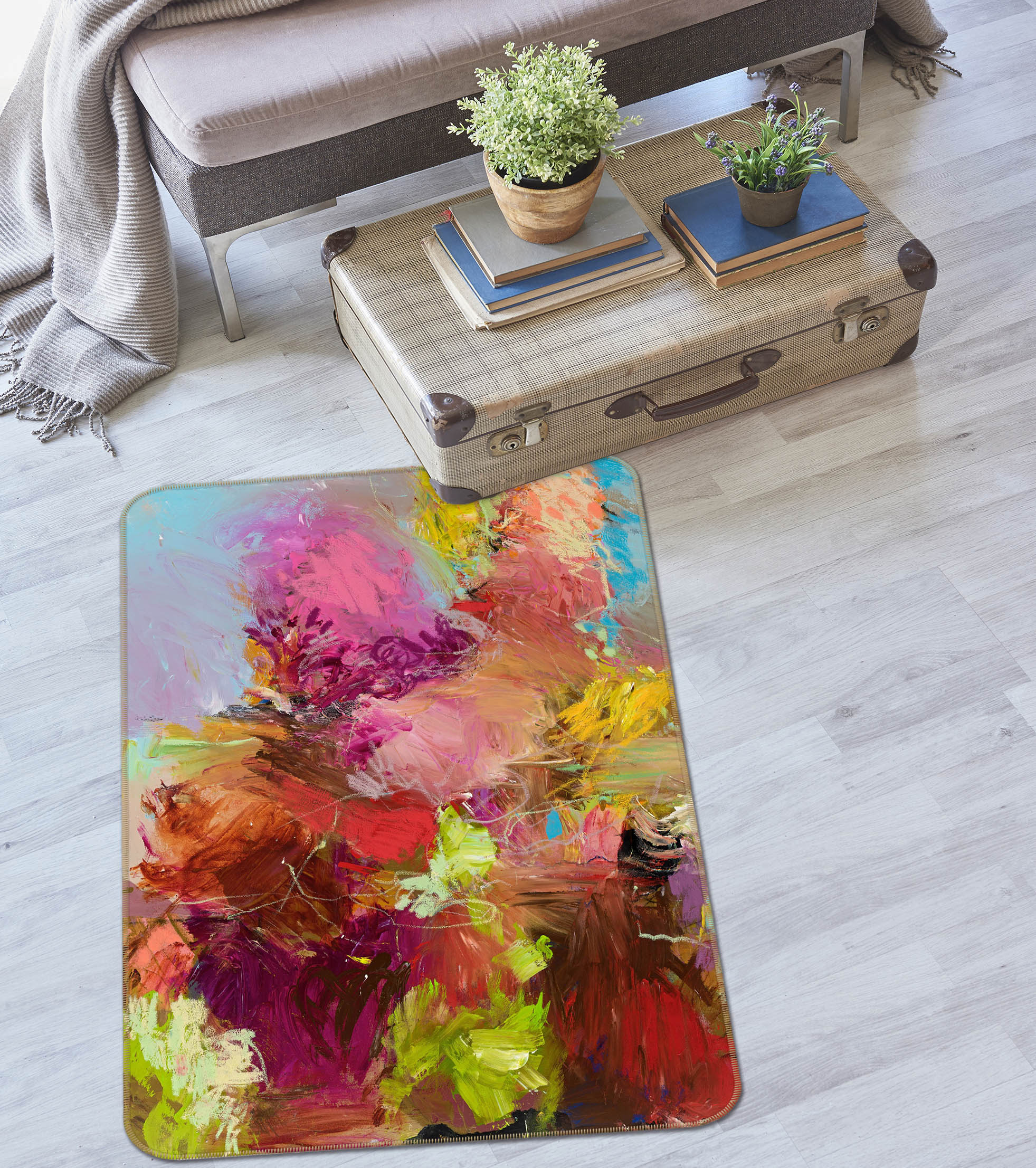 3D Color Smoke 1027 Allan P. Friedlander Rug Non Slip Rug Mat