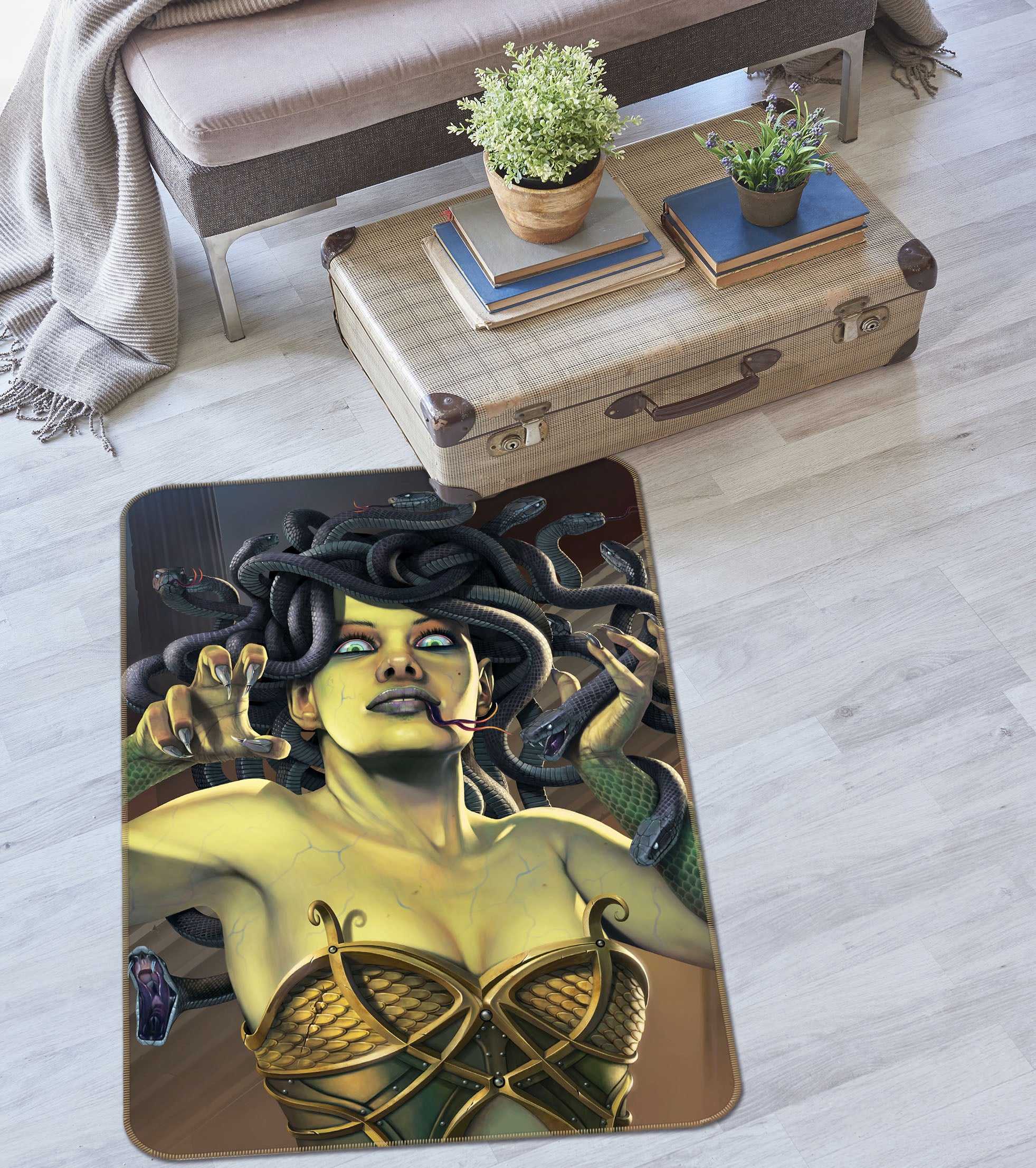 3D Medusa 1050 Vincent Hie Rug Non Slip Rug Mat