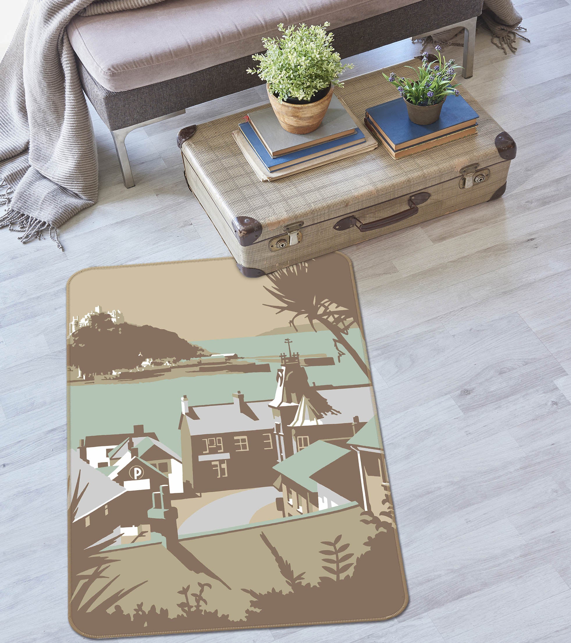 3D Marazion 1120 Steve Read Rug Non Slip Rug Mat