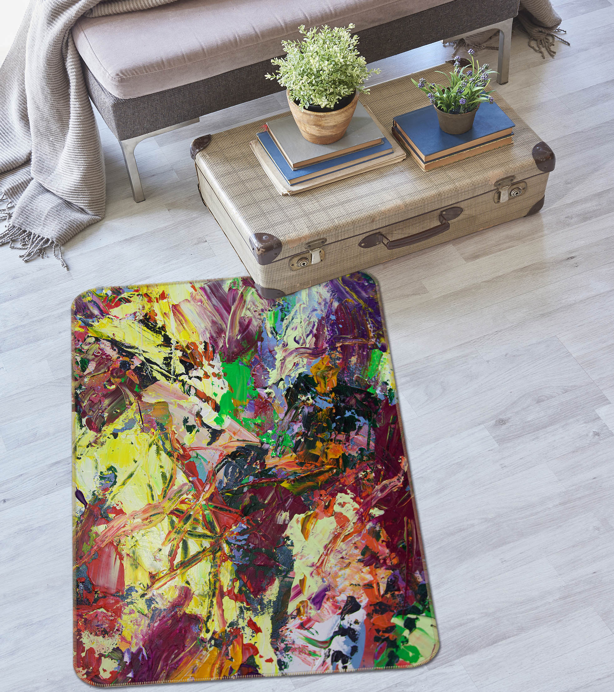 3D Forest Doodle 1023 Allan P. Friedlander Rug Non Slip Rug Mat