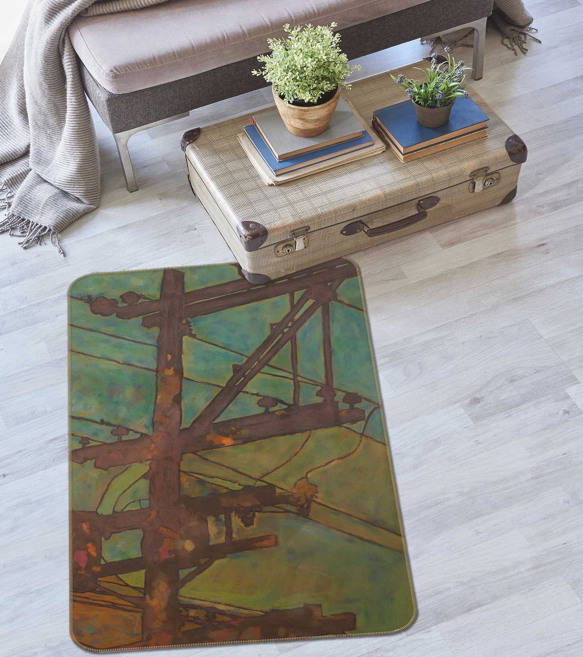 3D Quiet Night 3013 Allan P. Friedlander Rug Non Slip Rug Mat