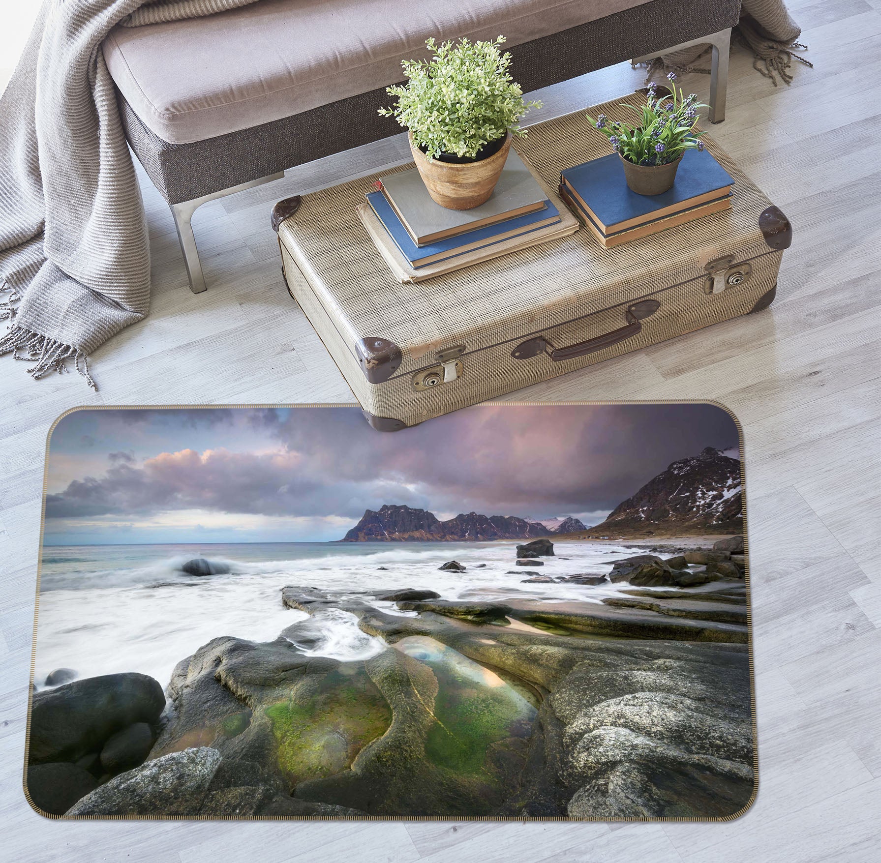 3D Sea Of Stones 1131 Marco Carmassi Rug Non Slip Rug Mat