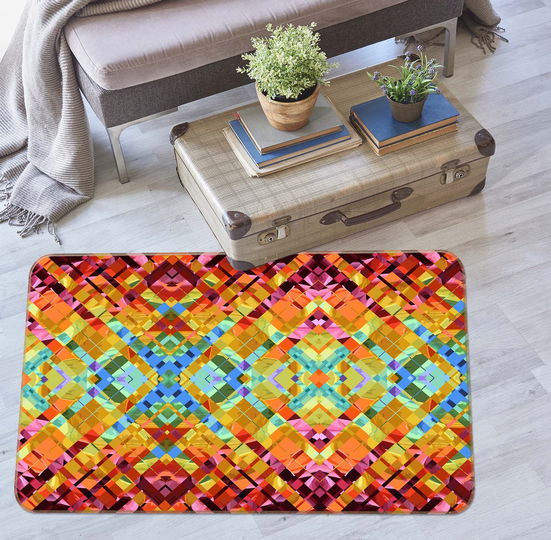 3D Colorful Pattern 1002 Shandra Smith Rug Non Slip Rug Mat