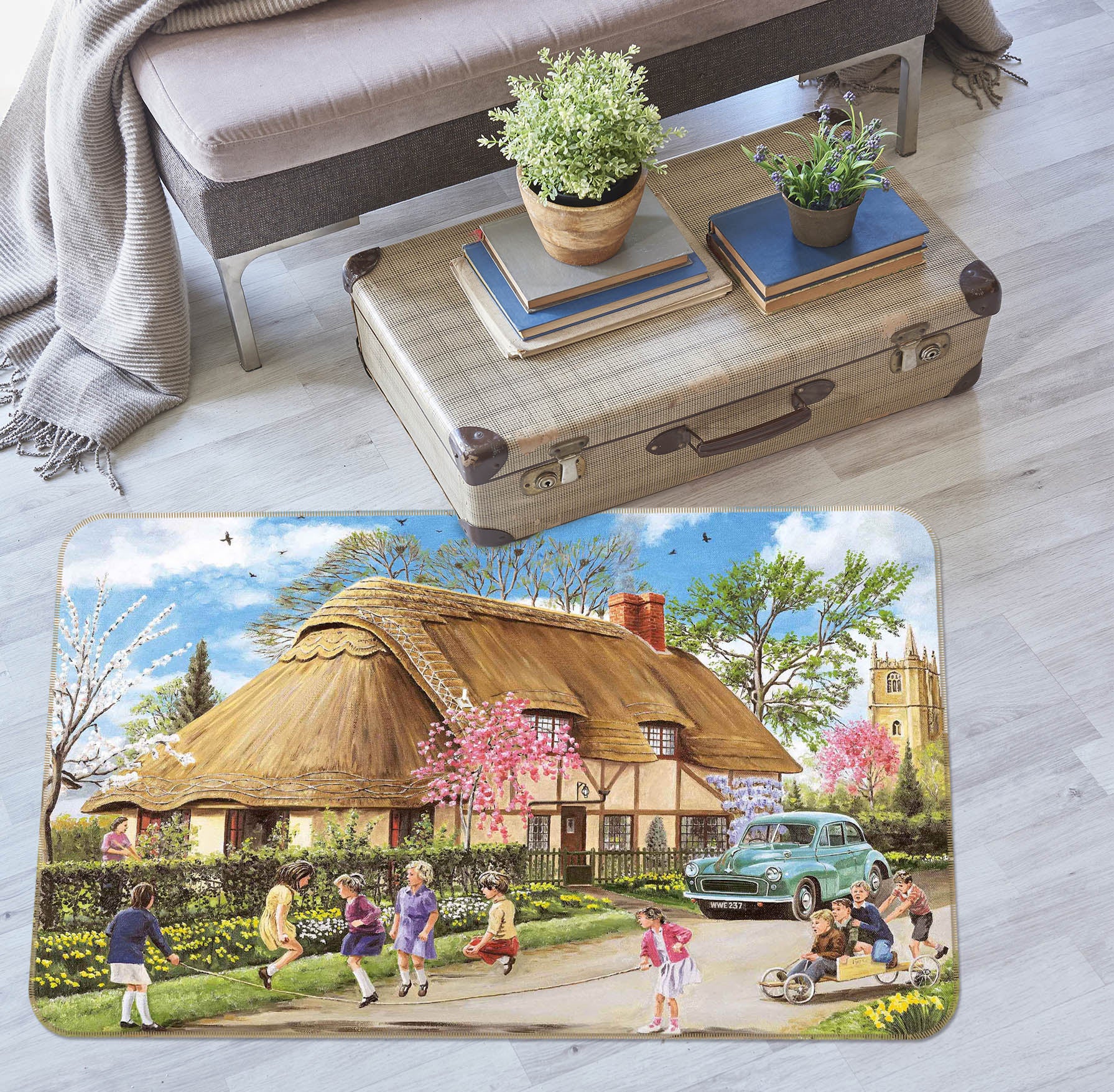 3D Spring In Their Heels 1102 Trevor Mitchell Rug Non Slip Rug Mat