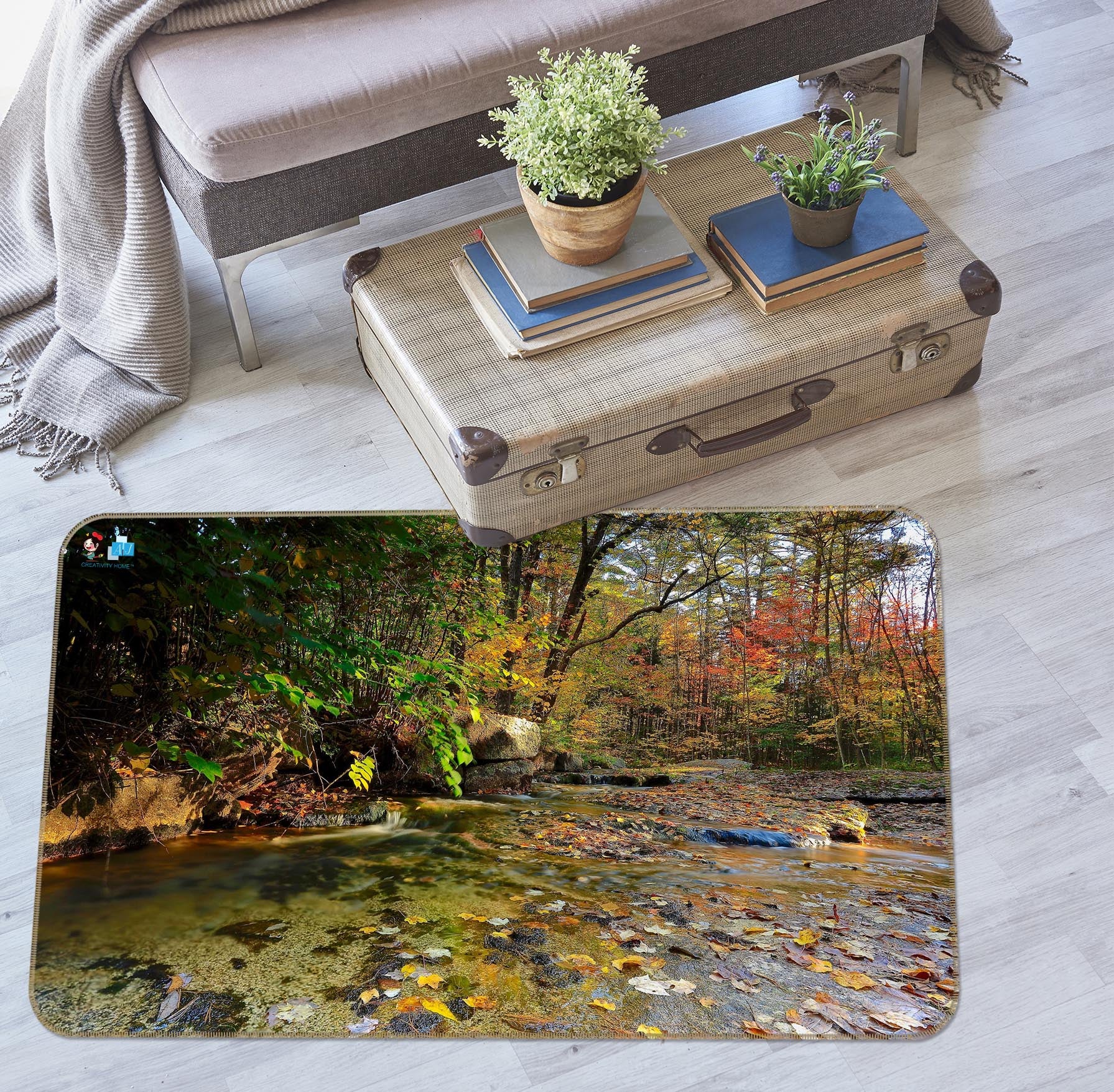 3D Woods Creek 62227 Kathy Barefield Rug Non Slip Rug Mat