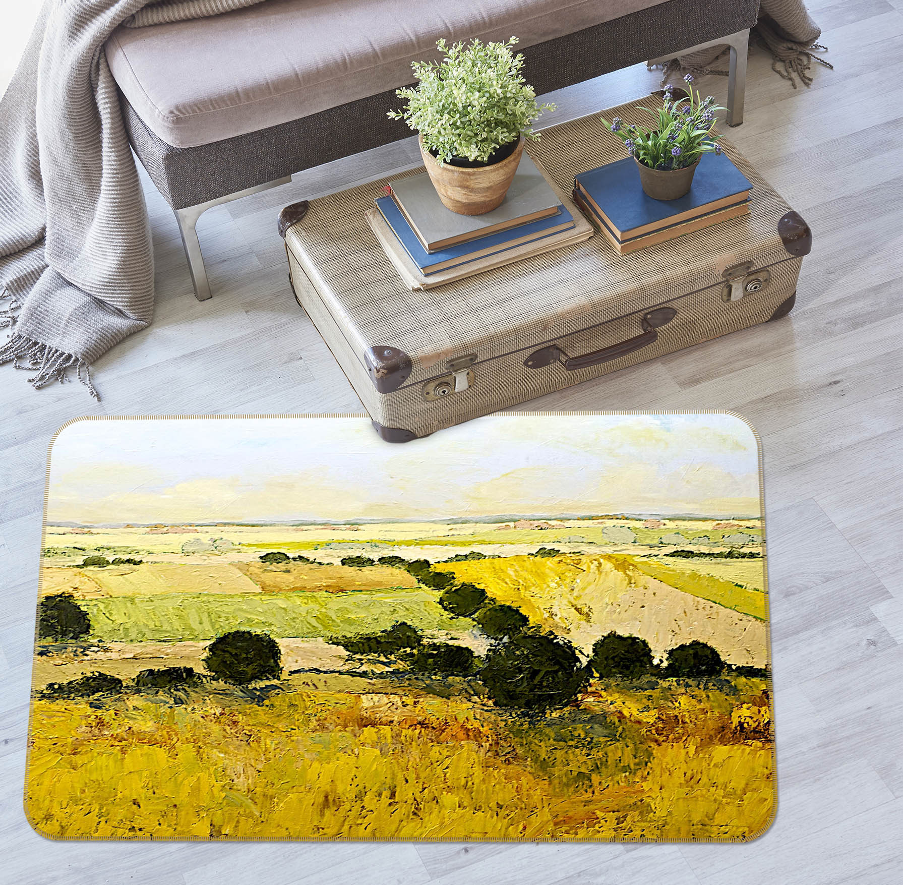 3D Summer End 1015 Allan P. Friedlander Rug Non Slip Rug Mat