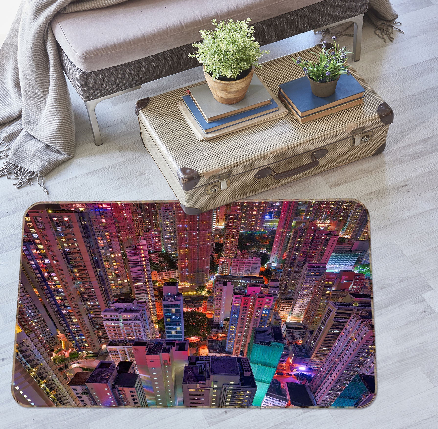 3D Tall Building 1187 Marco Carmassi Rug Non Slip Rug Mat