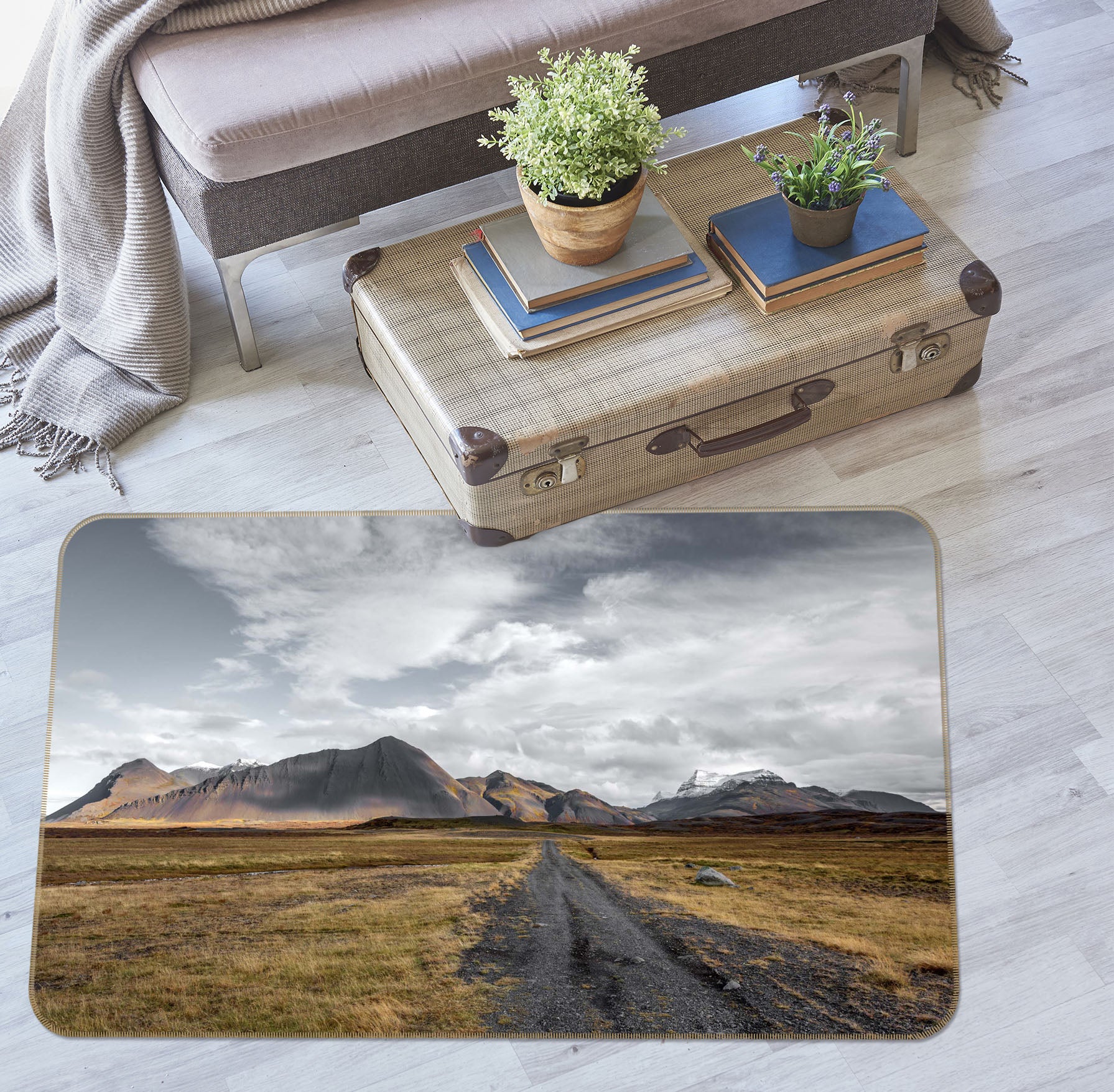 3D Prairie Path 1118 Marco Carmassi Rug Non Slip Rug Mat