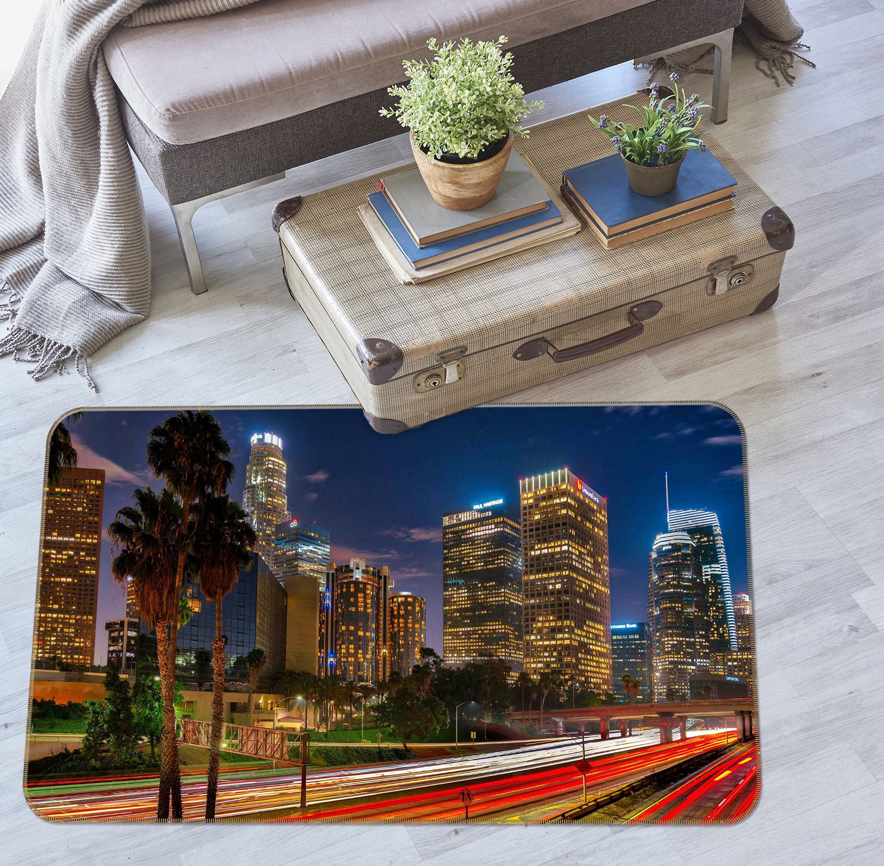 3D City Lights 1182 Marco Carmassi Rug Non Slip Rug Mat